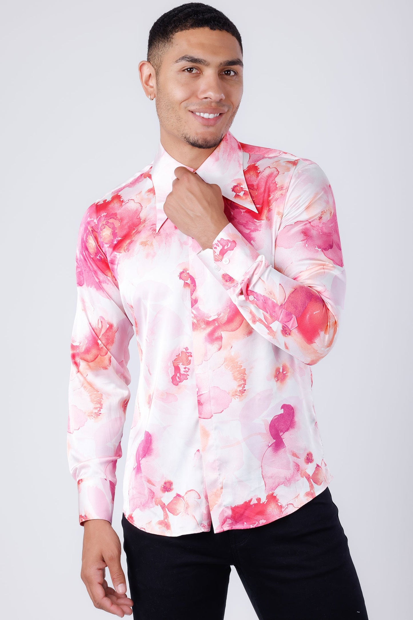 Slinspear Floral Long Sleeve Shirt