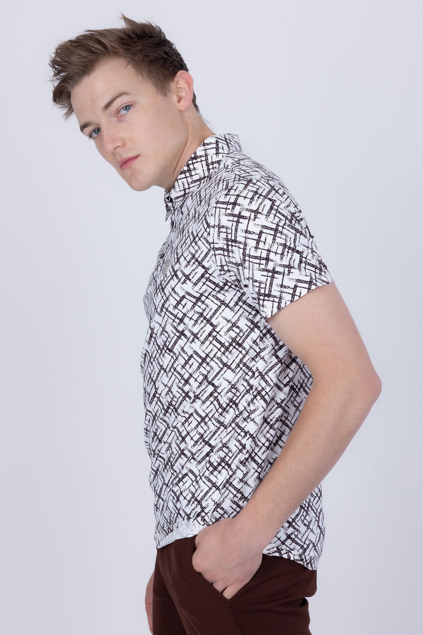 Unter Geometric Polo Shirt