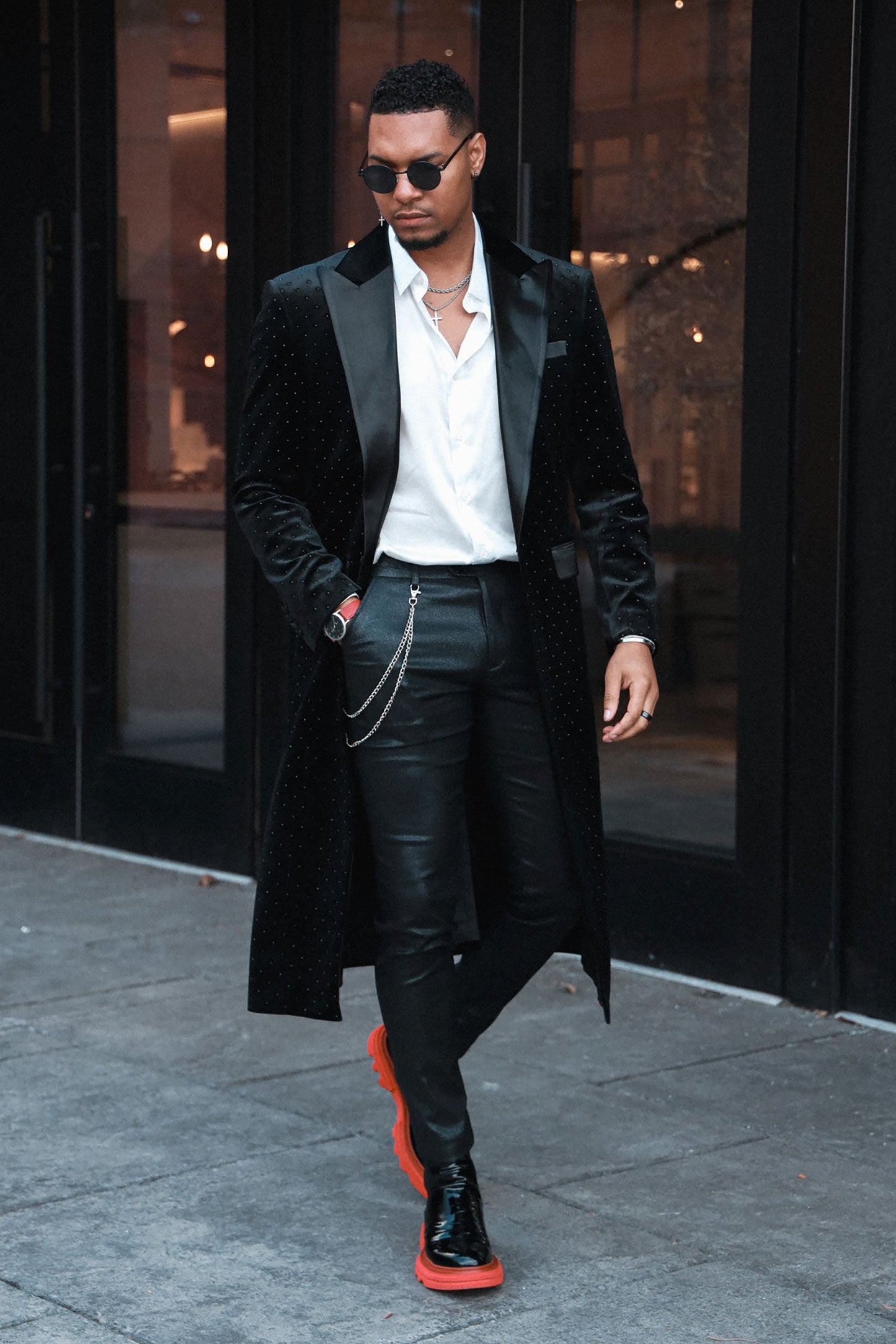 Fancylap Rhinestone Long Coat