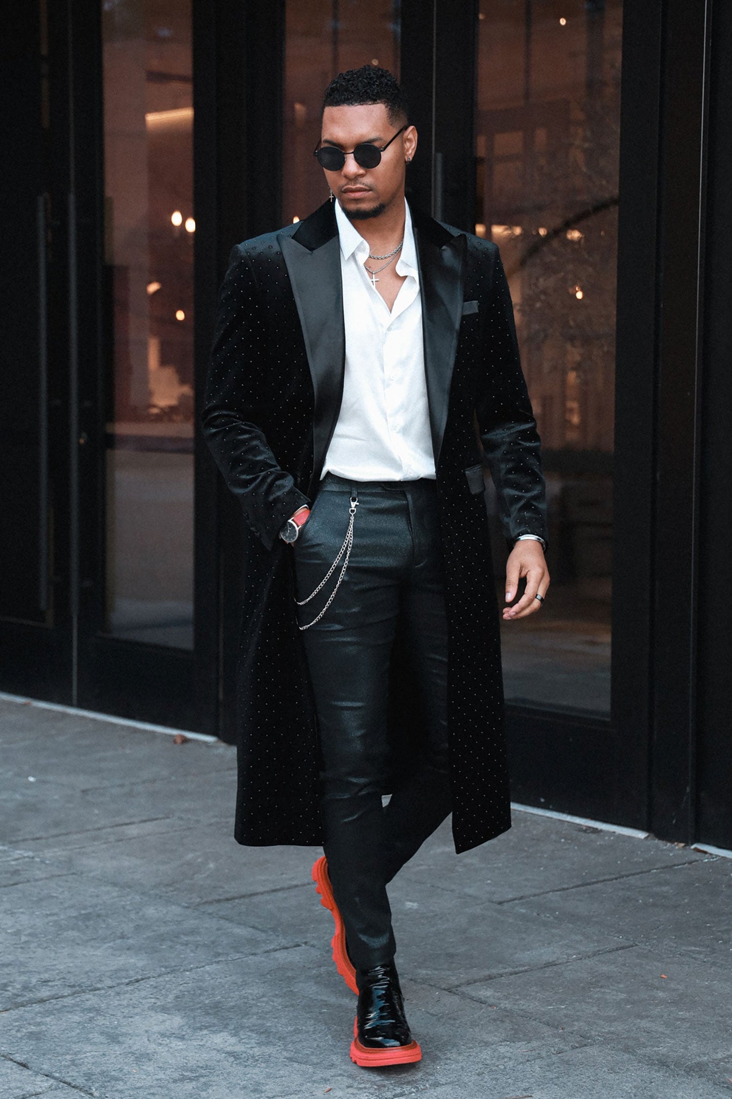 Fancylap Rhinestone Long Coat