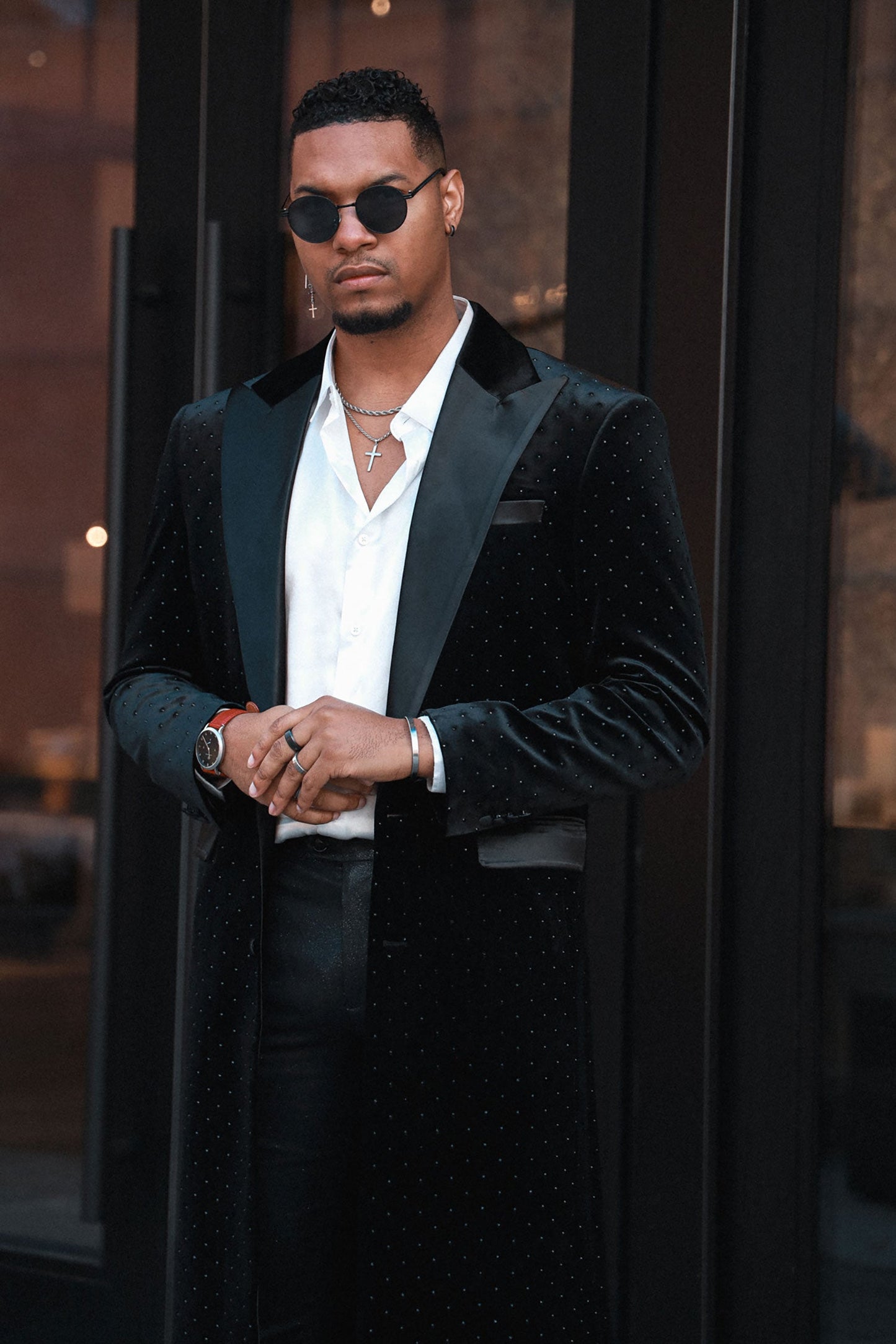 Fancylap Rhinestone Long Coat