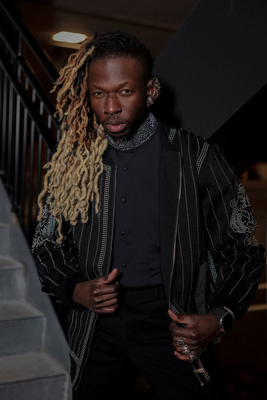 Rowdy Stud Bomber Jacket