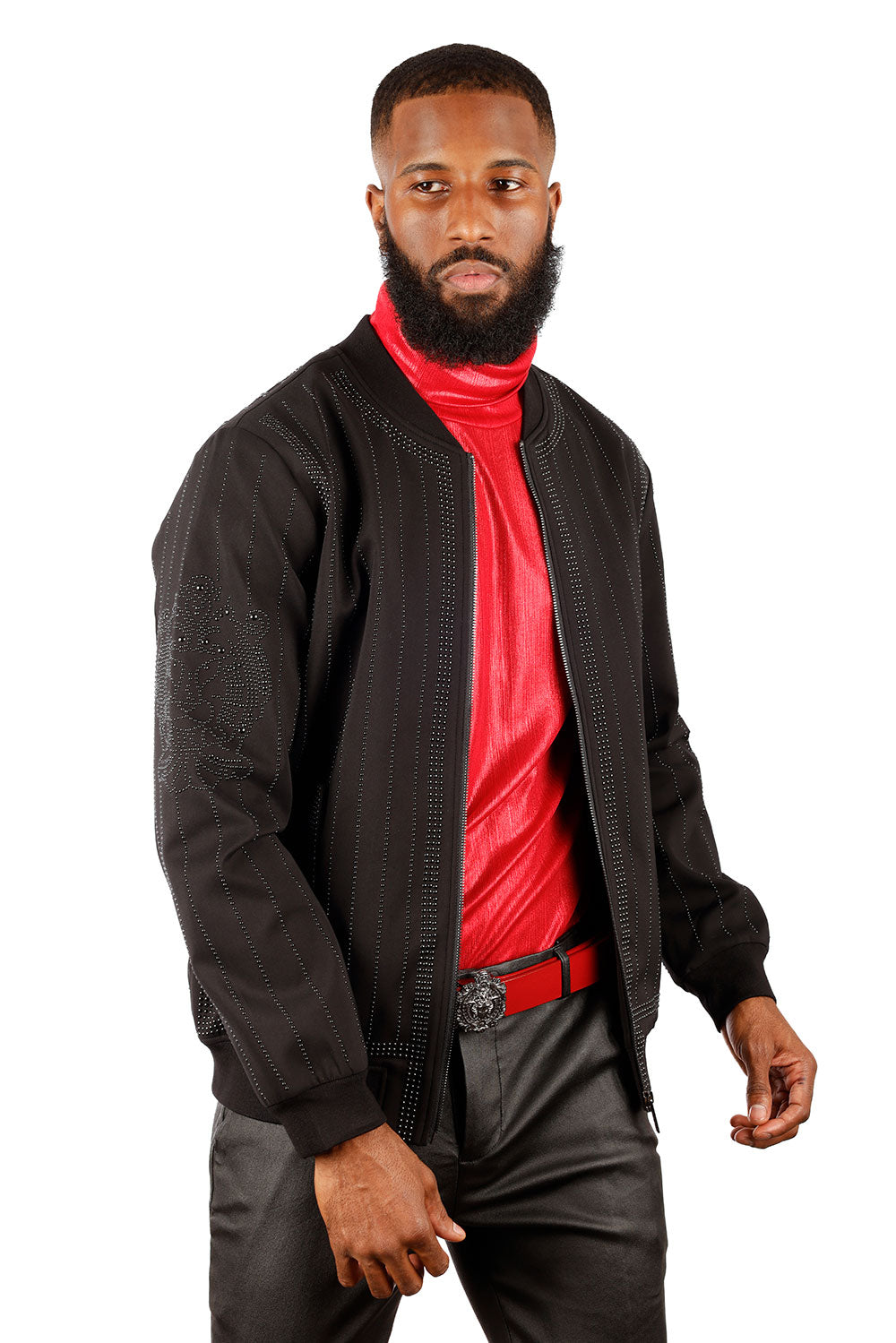 Rowdy Stud Bomber Jacket