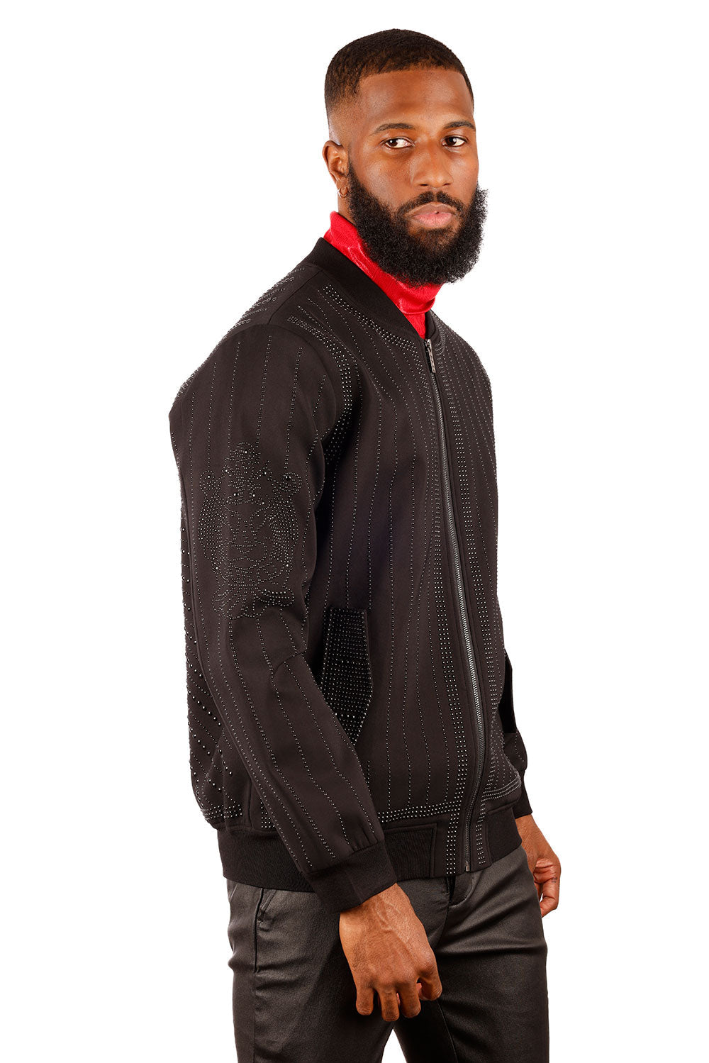 Rowdy Stud Bomber Jacket