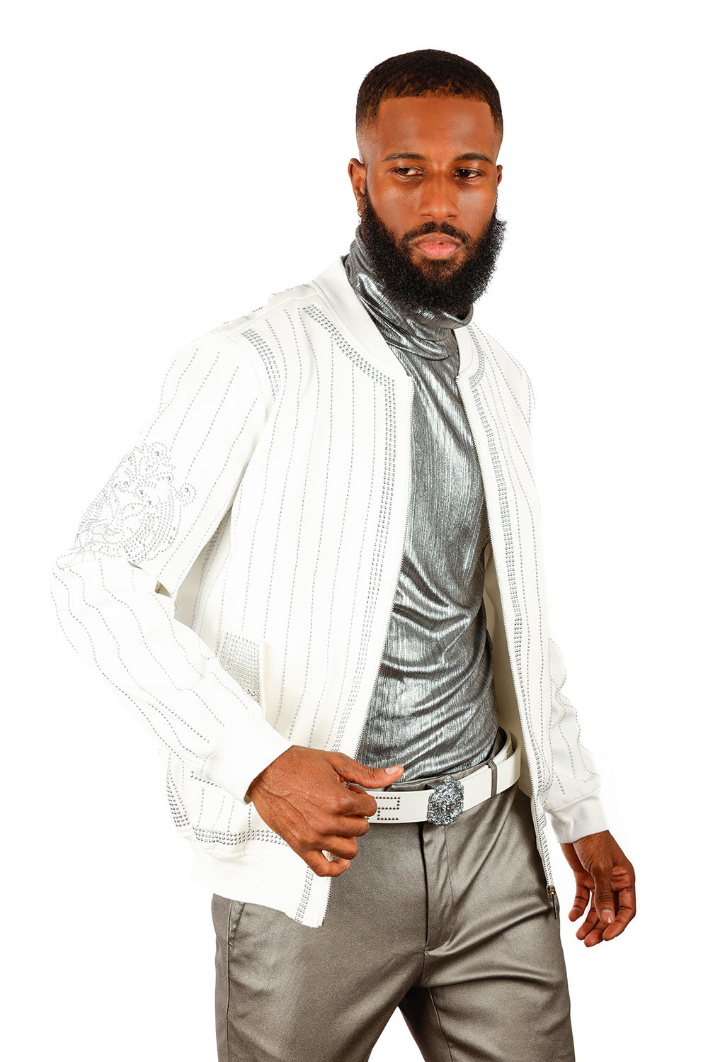 Rowdy Stud Bomber Jacket