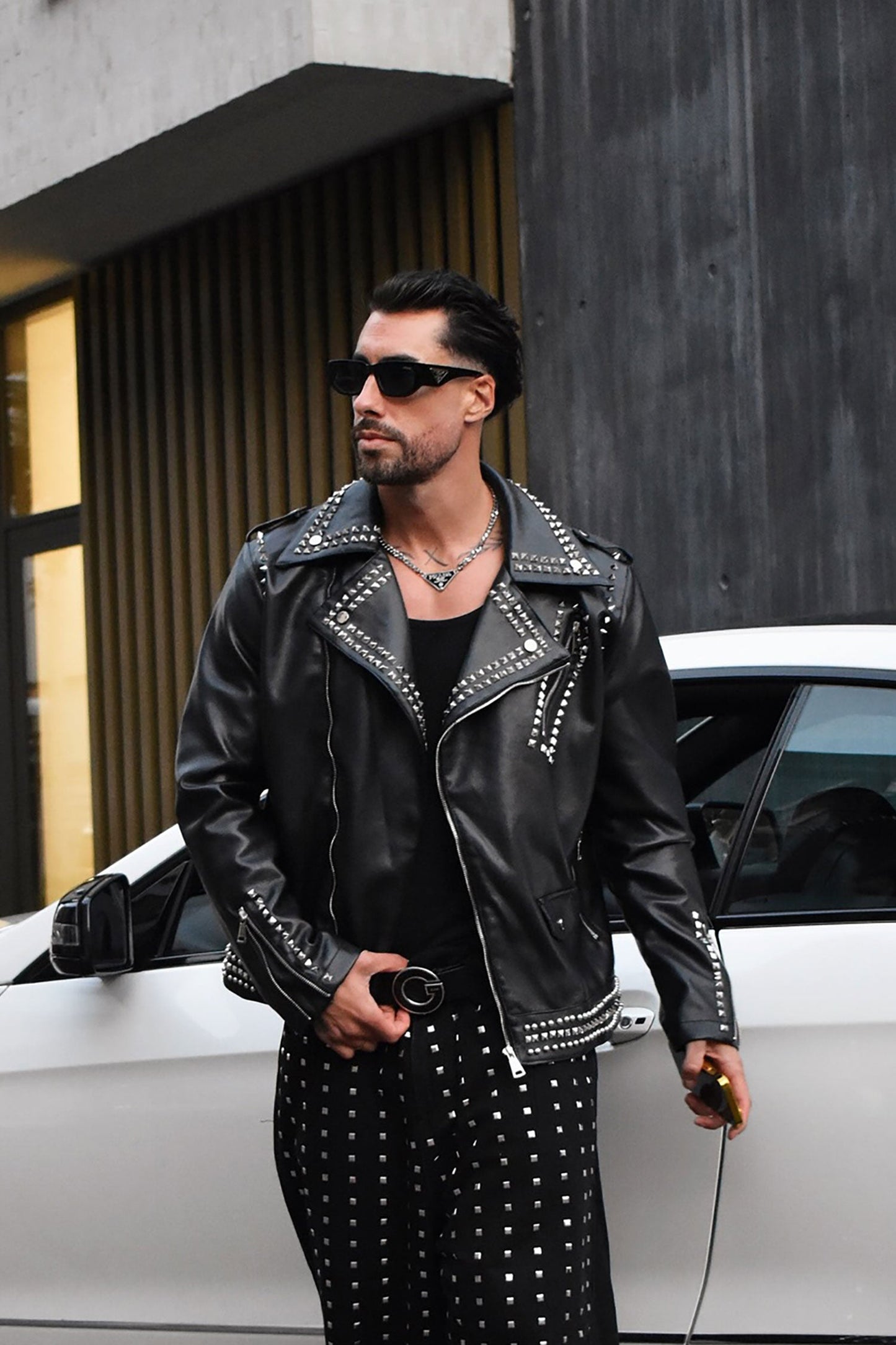 Serrated Look PU Jacket