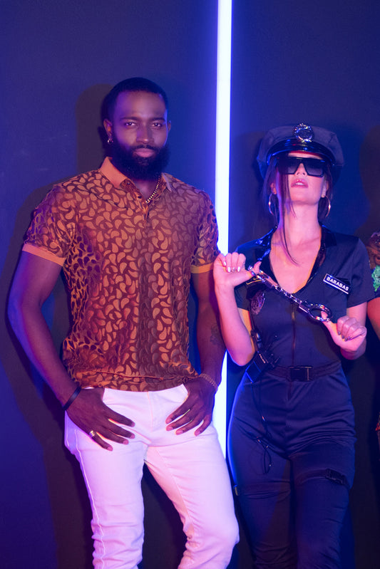 Floral Twist Polo Shirt