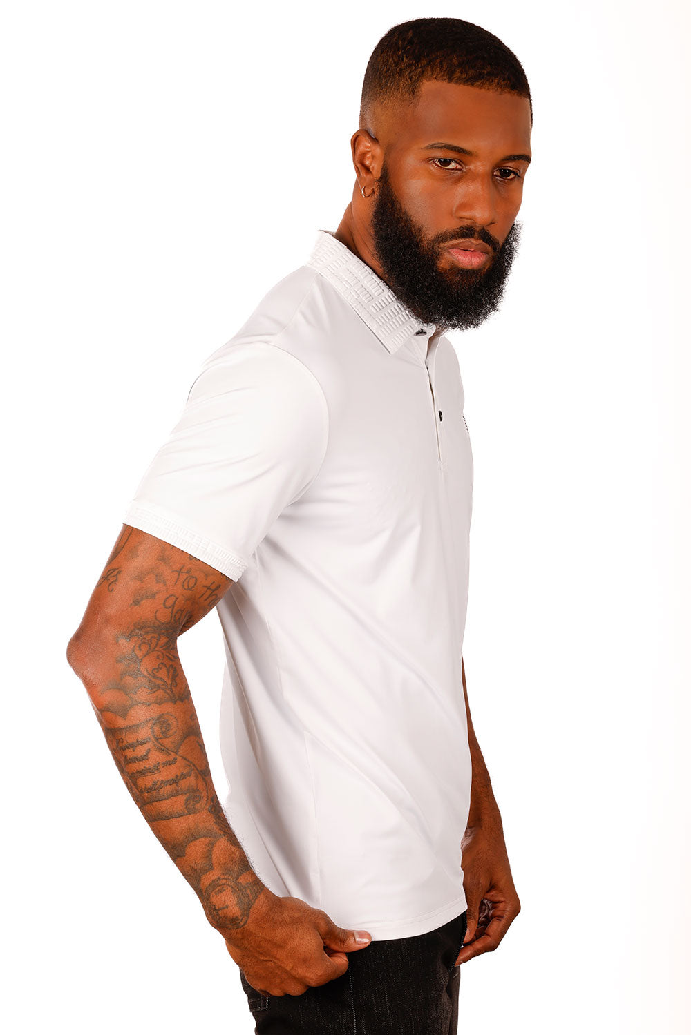 Solid Twist Polo Shirt