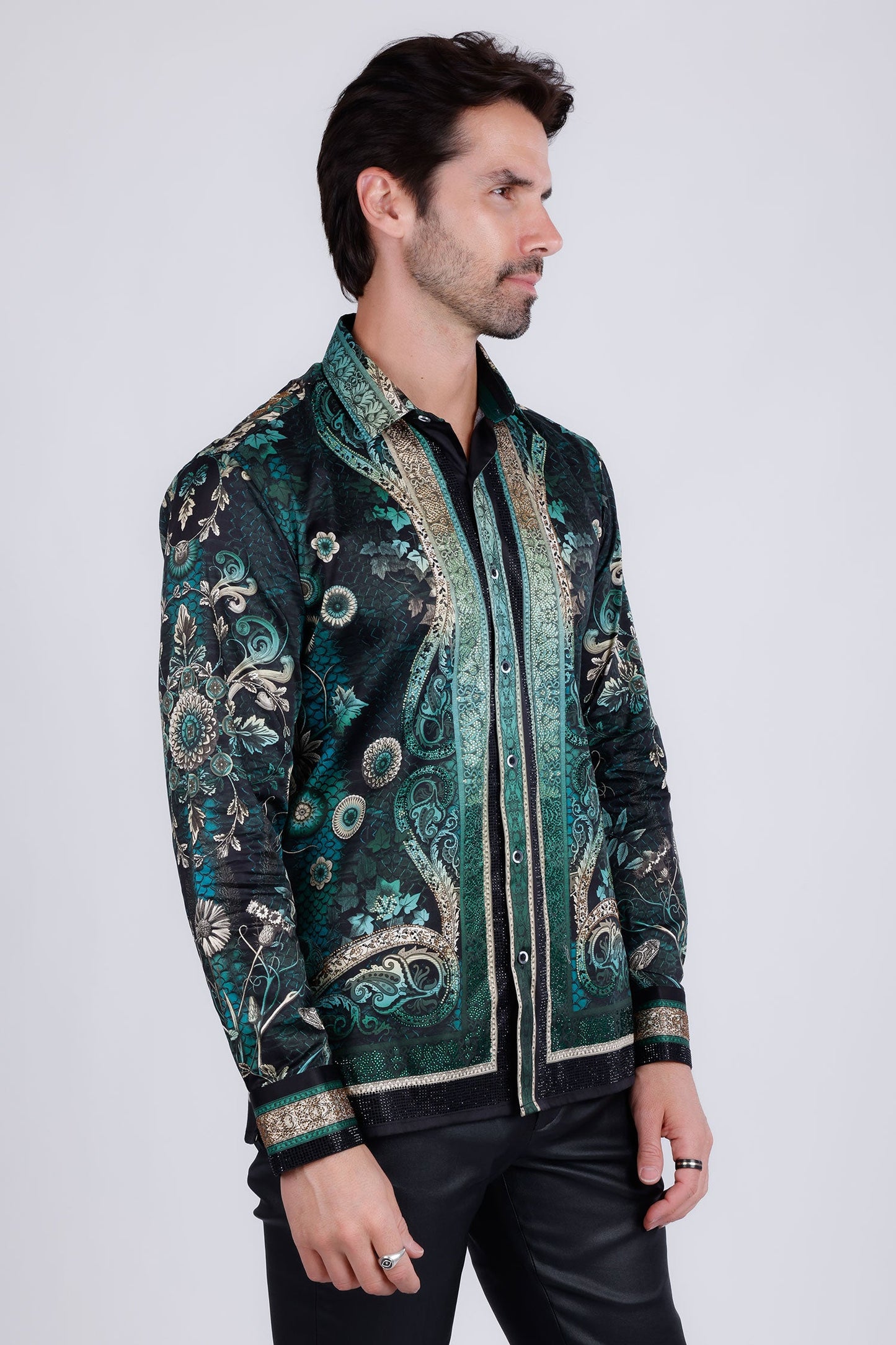 Lively Fancy Rhinestone Long Sleeve Shirt