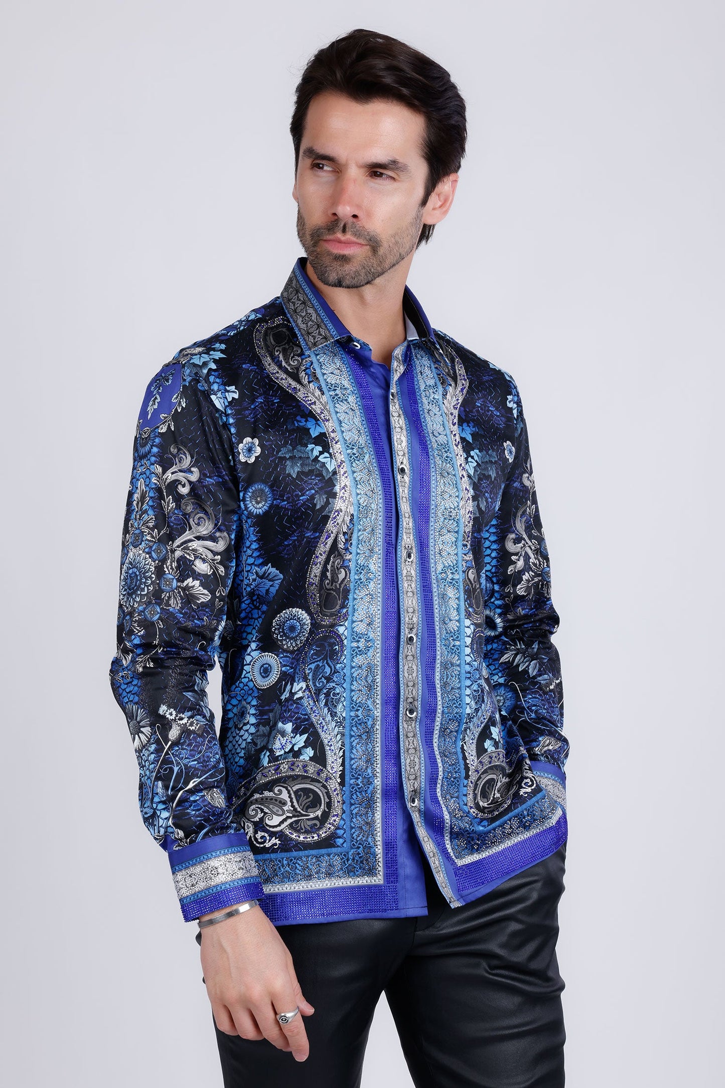 Lively Fancy Rhinestone Long Sleeve Shirt