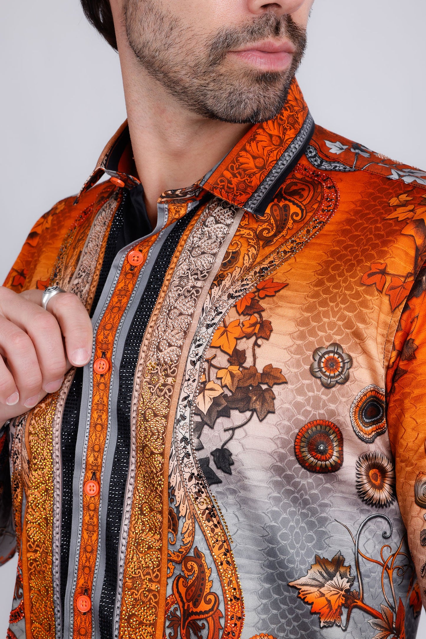 Lively Fancy Rhinestone Long Sleeve Shirt