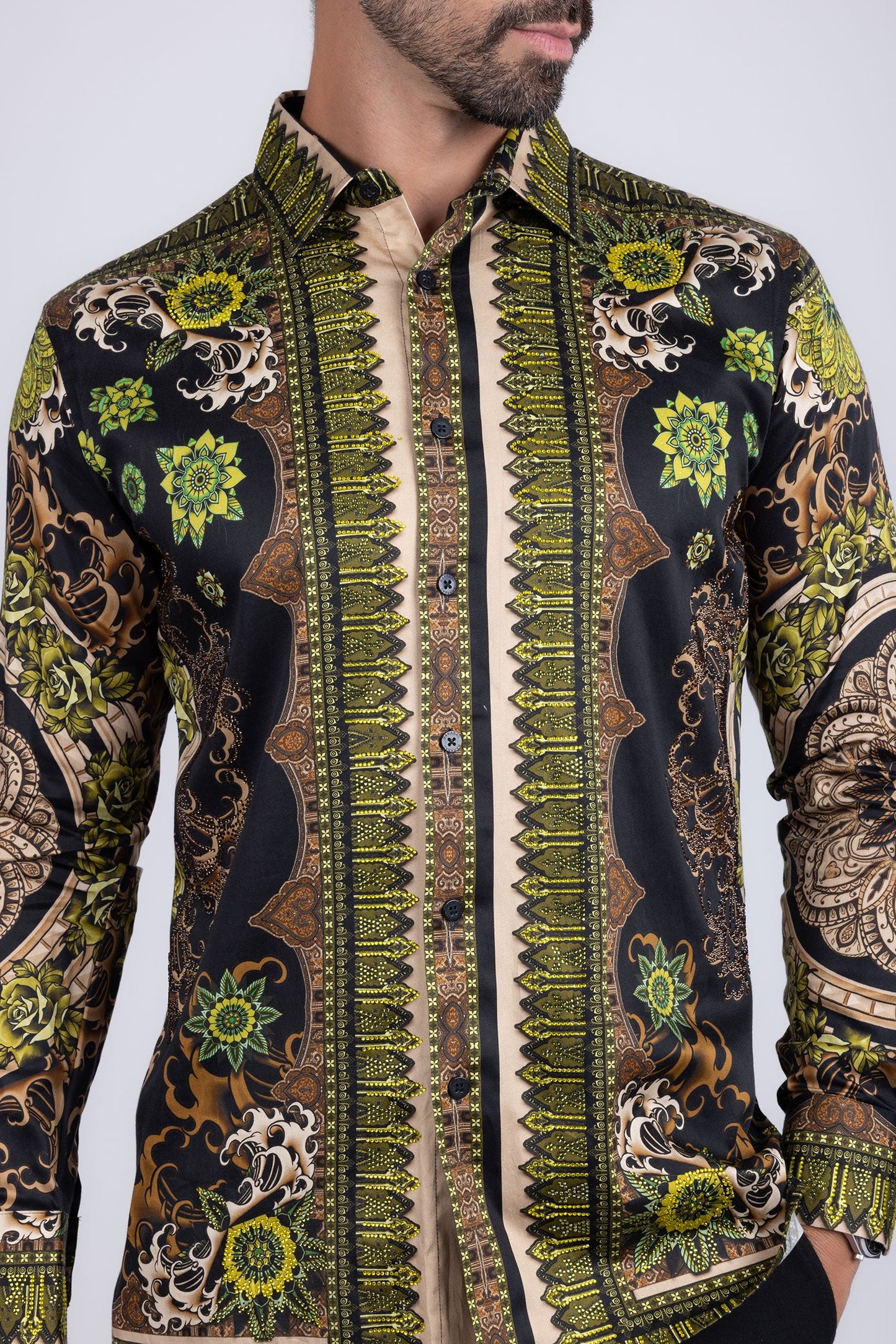 Party Spark Rhinestone Long Sleeve Shirt