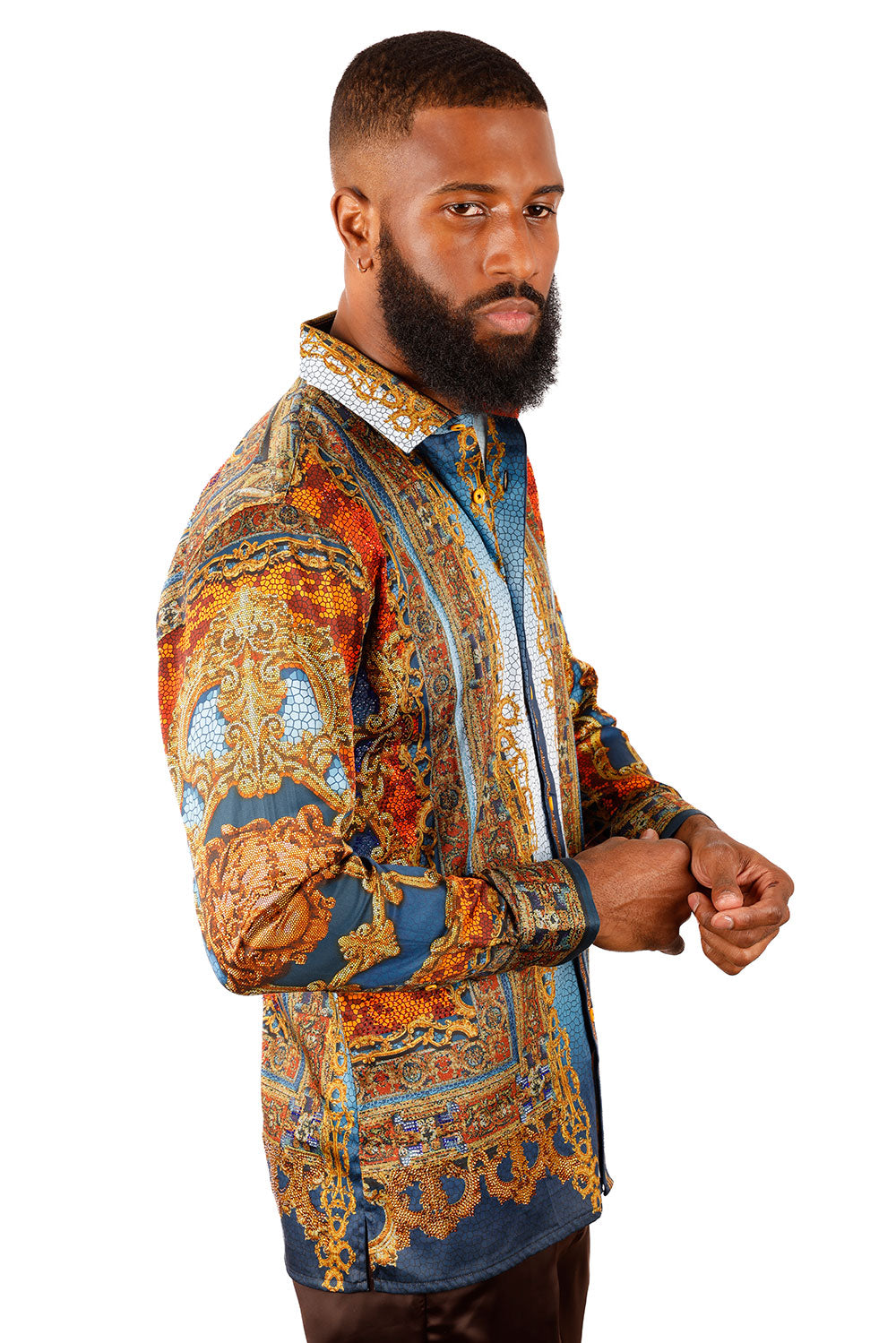 Virago Stone Rhinestone Long Sleeve Shirt