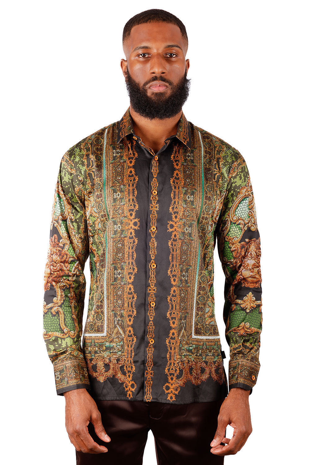 Virago Stone Rhinestone Long Sleeve Shirt