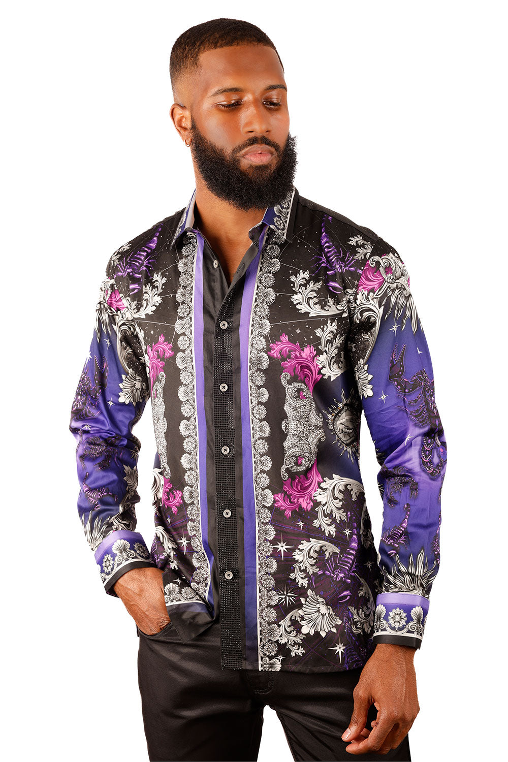 Cogent Approach Rhinestone Long Sleeve Shirt