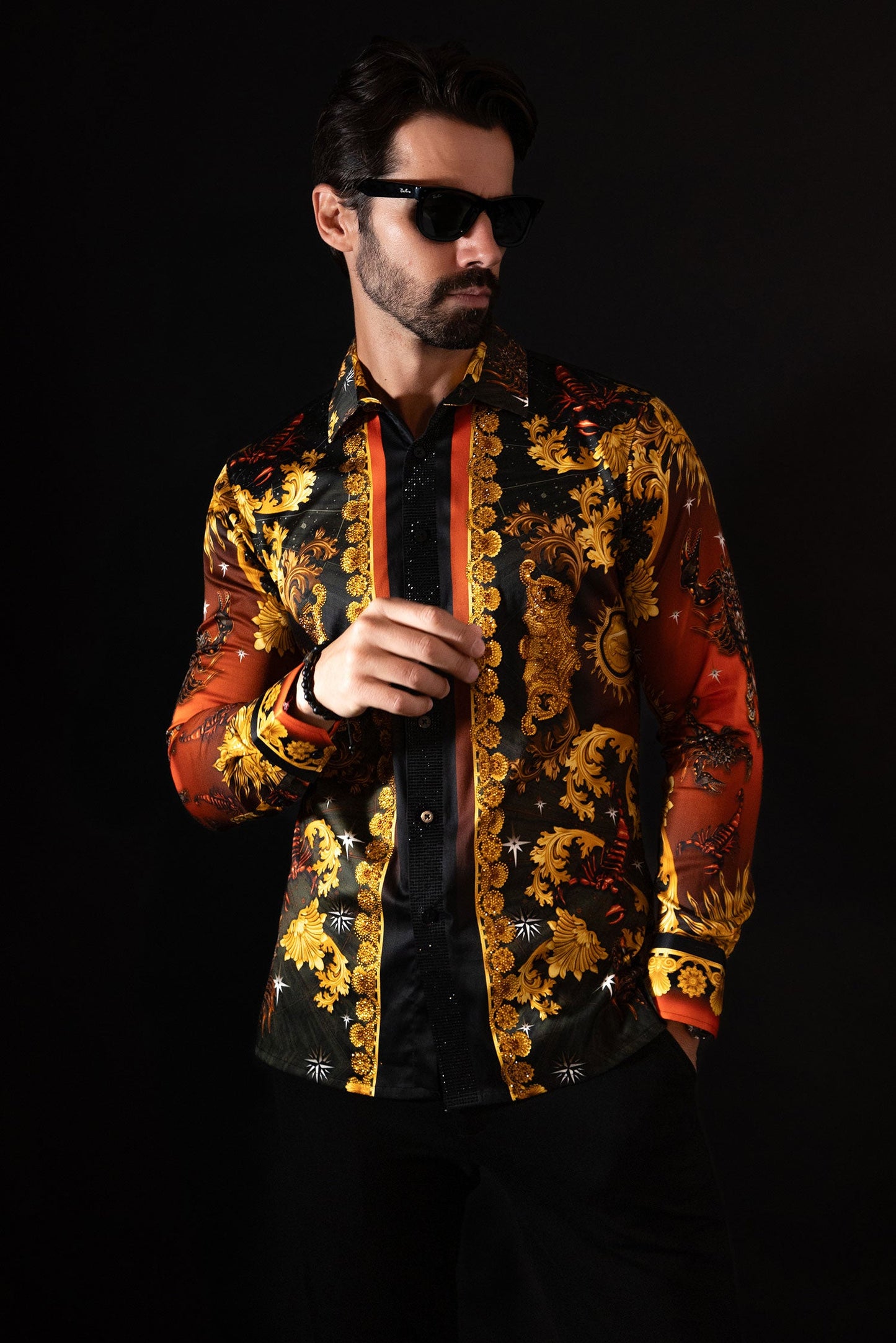 Cogent Approach Rhinestone Long Sleeve Shirt