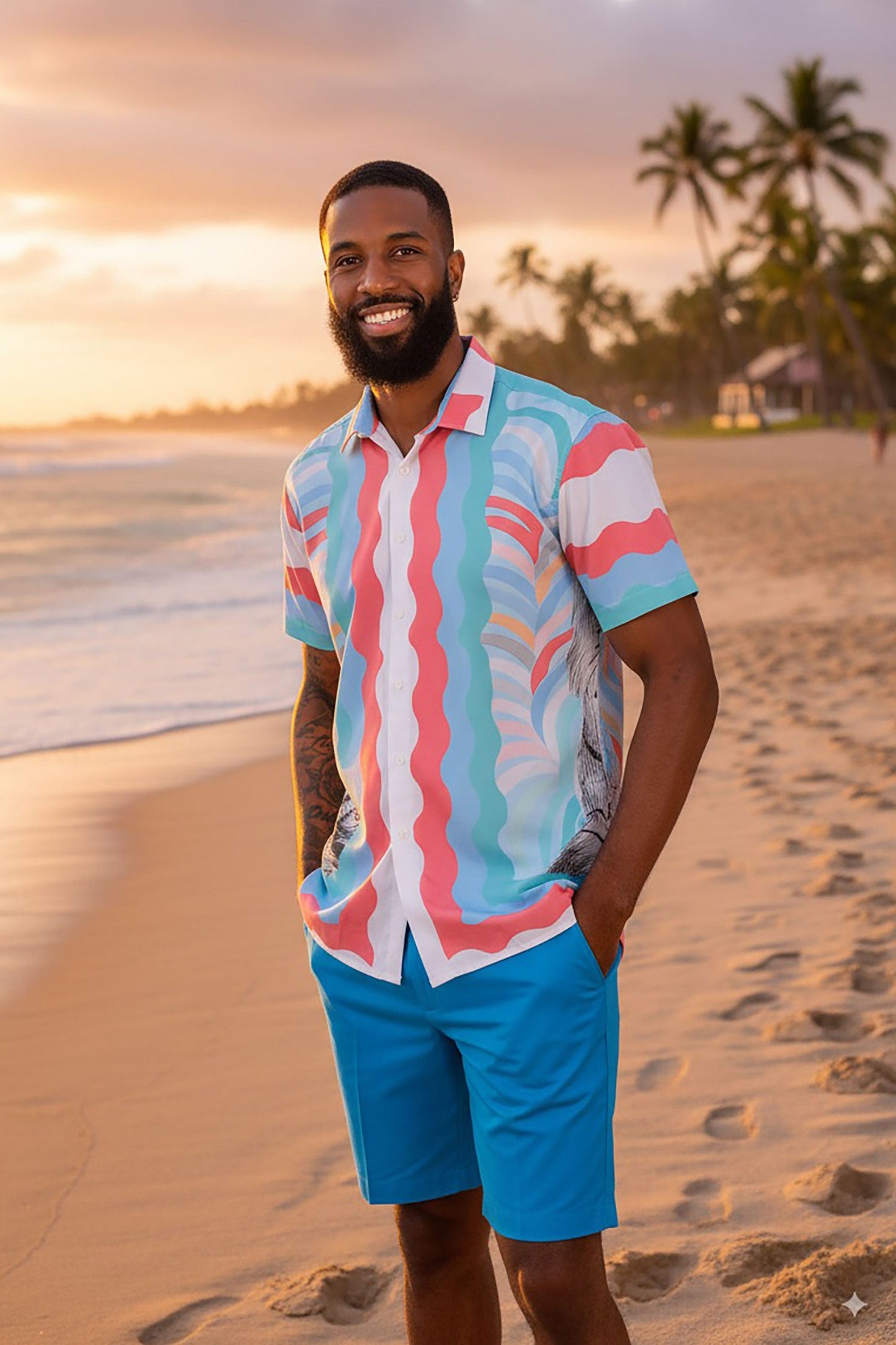 Flashy New Wave Short Sleeve Shirt