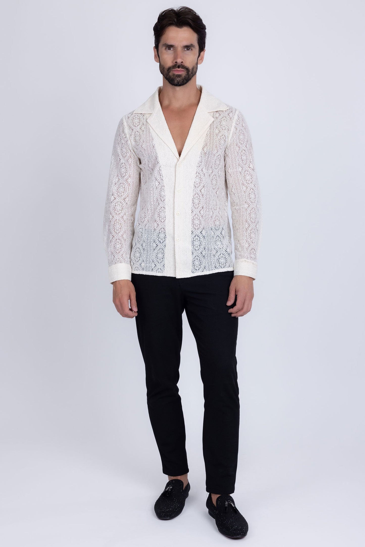 Janeiro Embroidered Long Sleeve Shirt