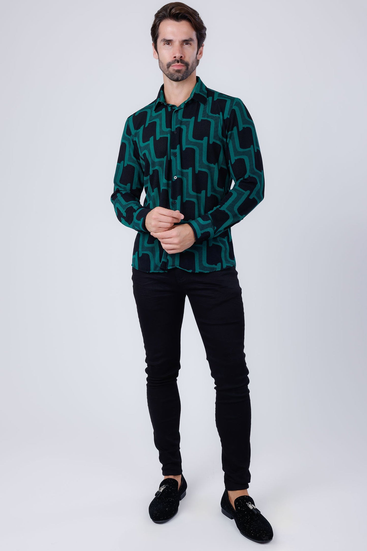 Pattaya Geometric Long Sleeve Shirt
