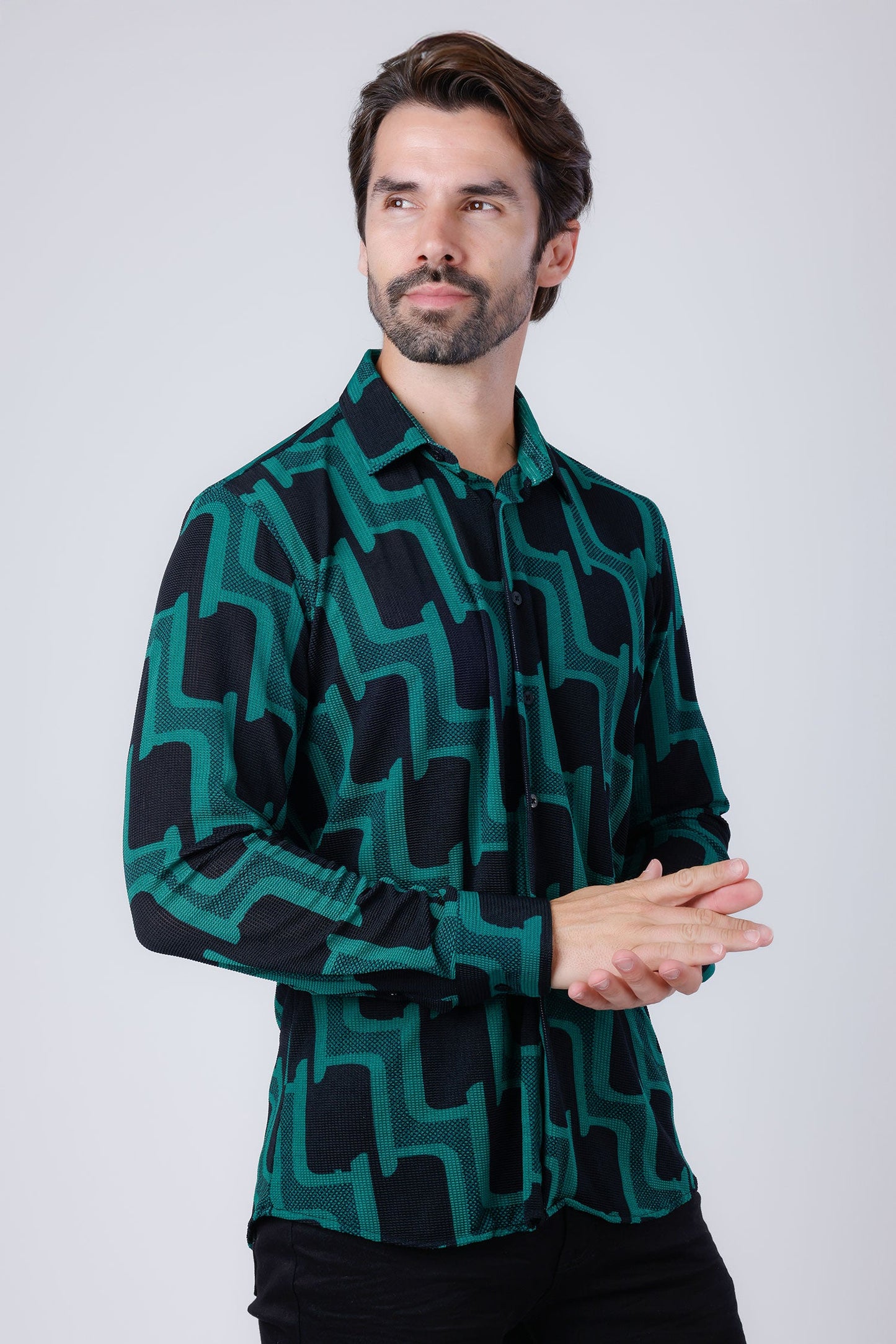 Pattaya Geometric Long Sleeve Shirt