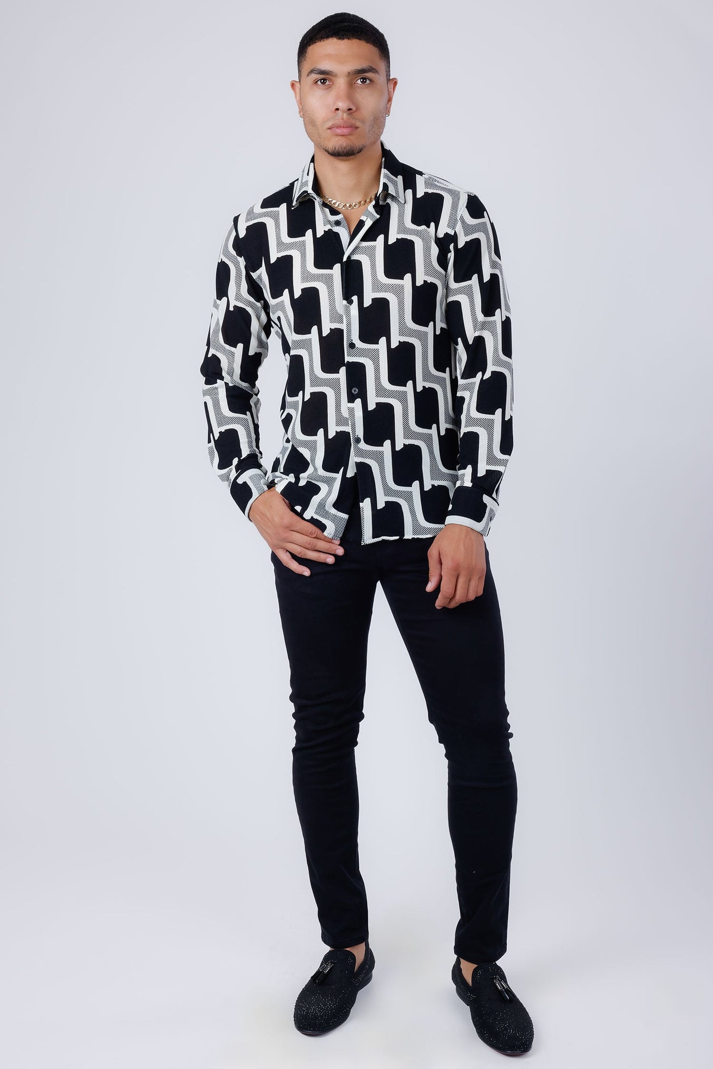 Pattaya Geometric Long Sleeve Shirt