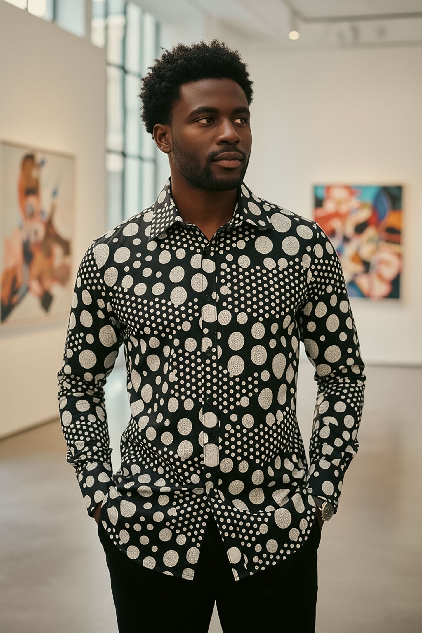 Milan Polka Dots Long Sleeve Shirt