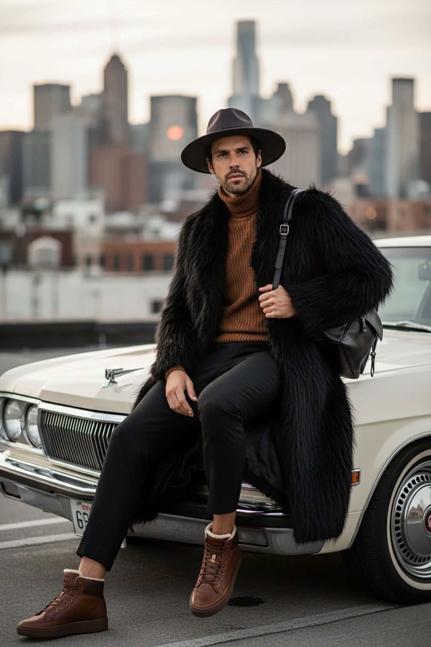 Kolkata Fur Long Coat