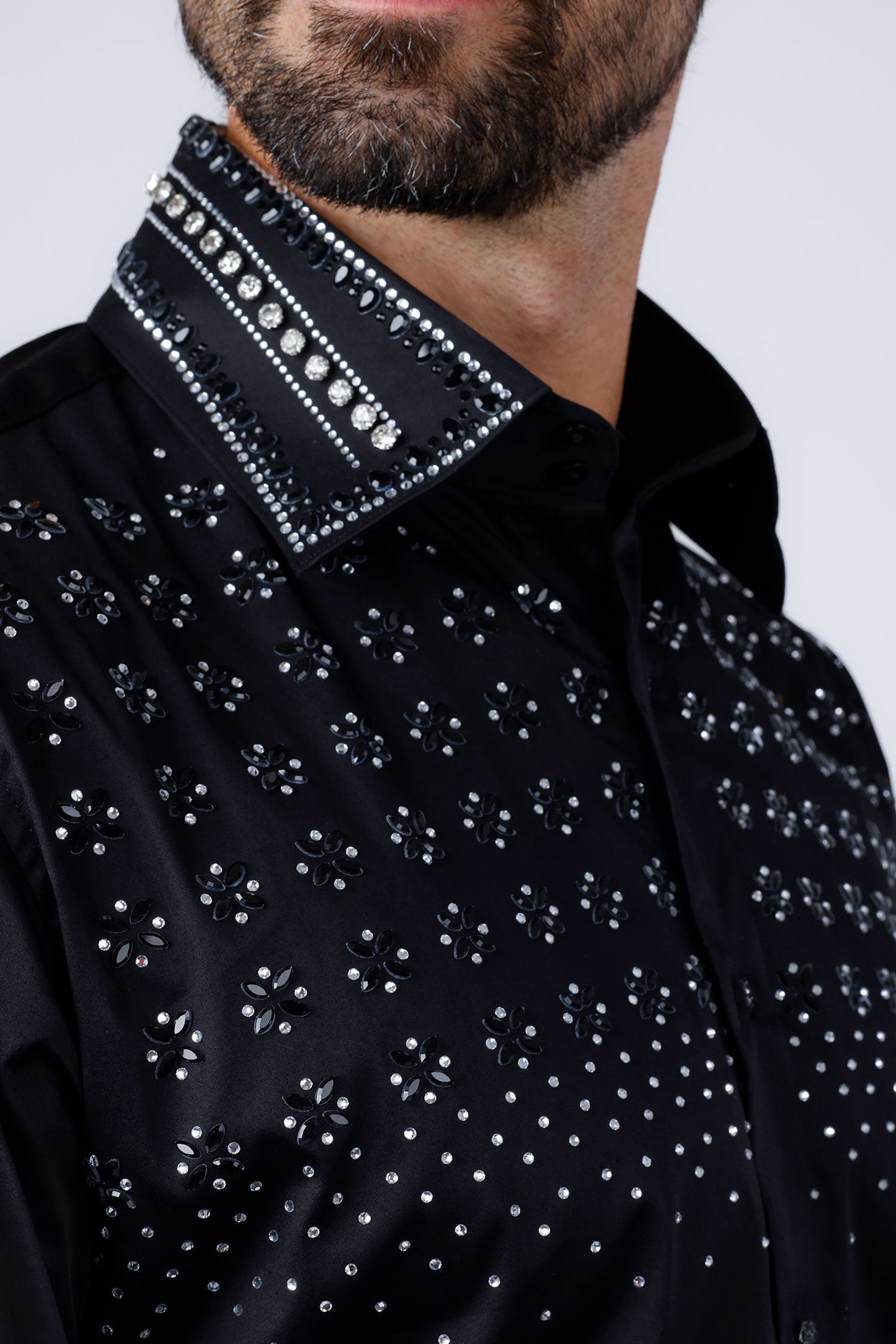 Velcia Rhinestone Long Sleeve Shirt