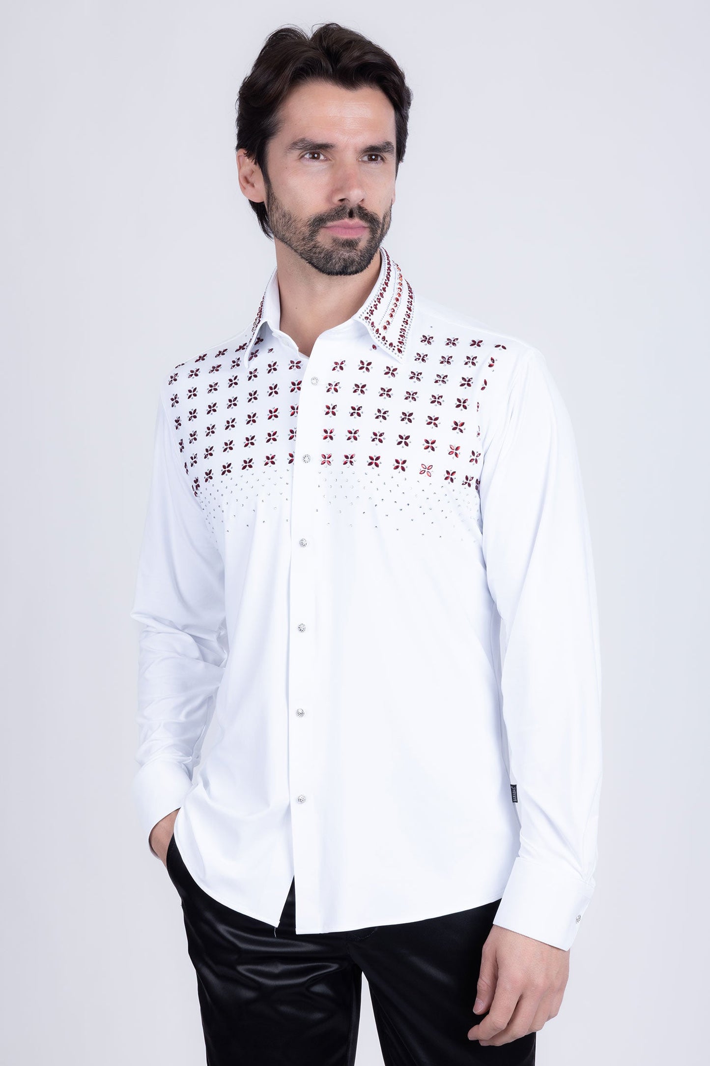 Velcia Rhinestone Long Sleeve Shirt