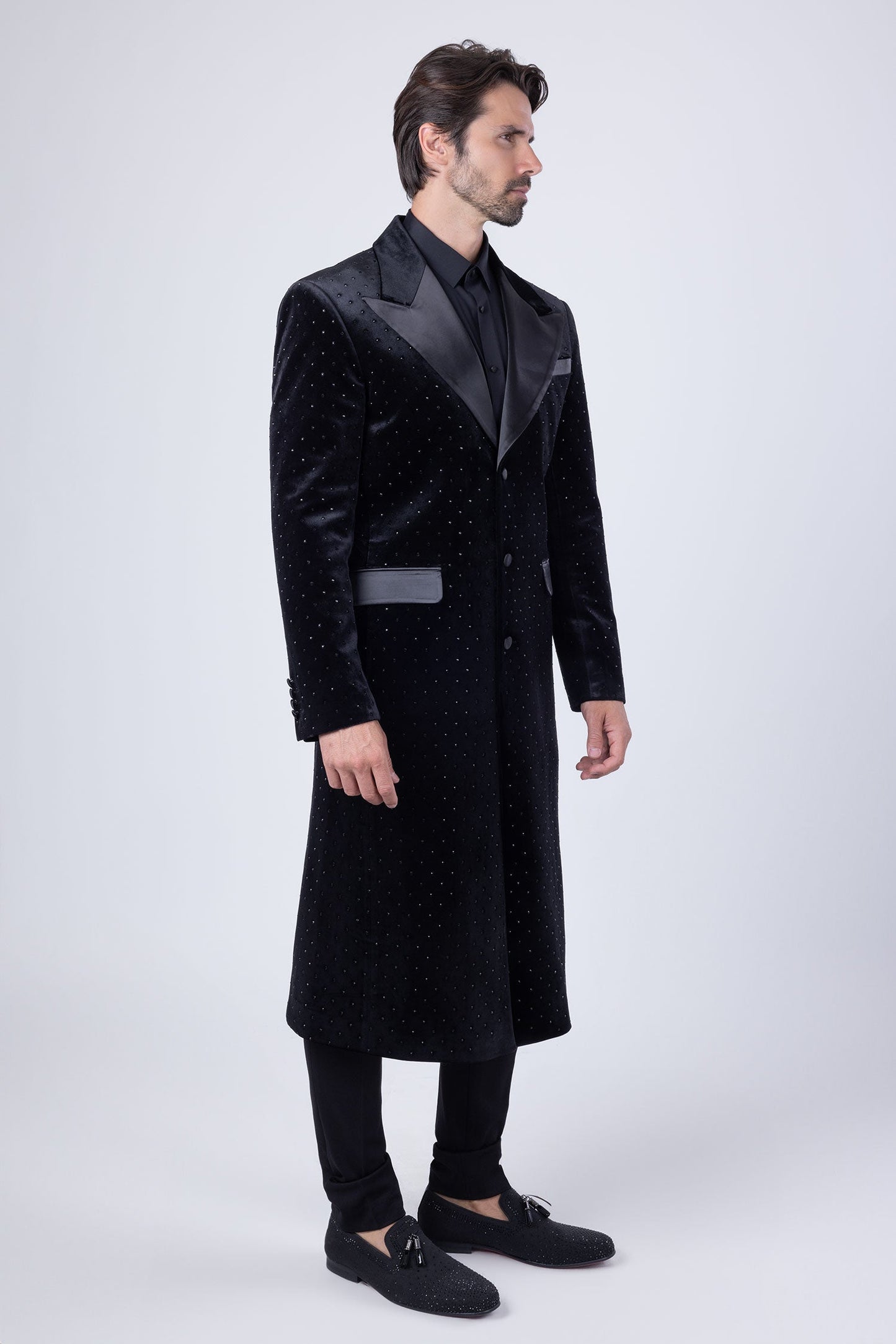 Fancylap Rhinestone Long Coat