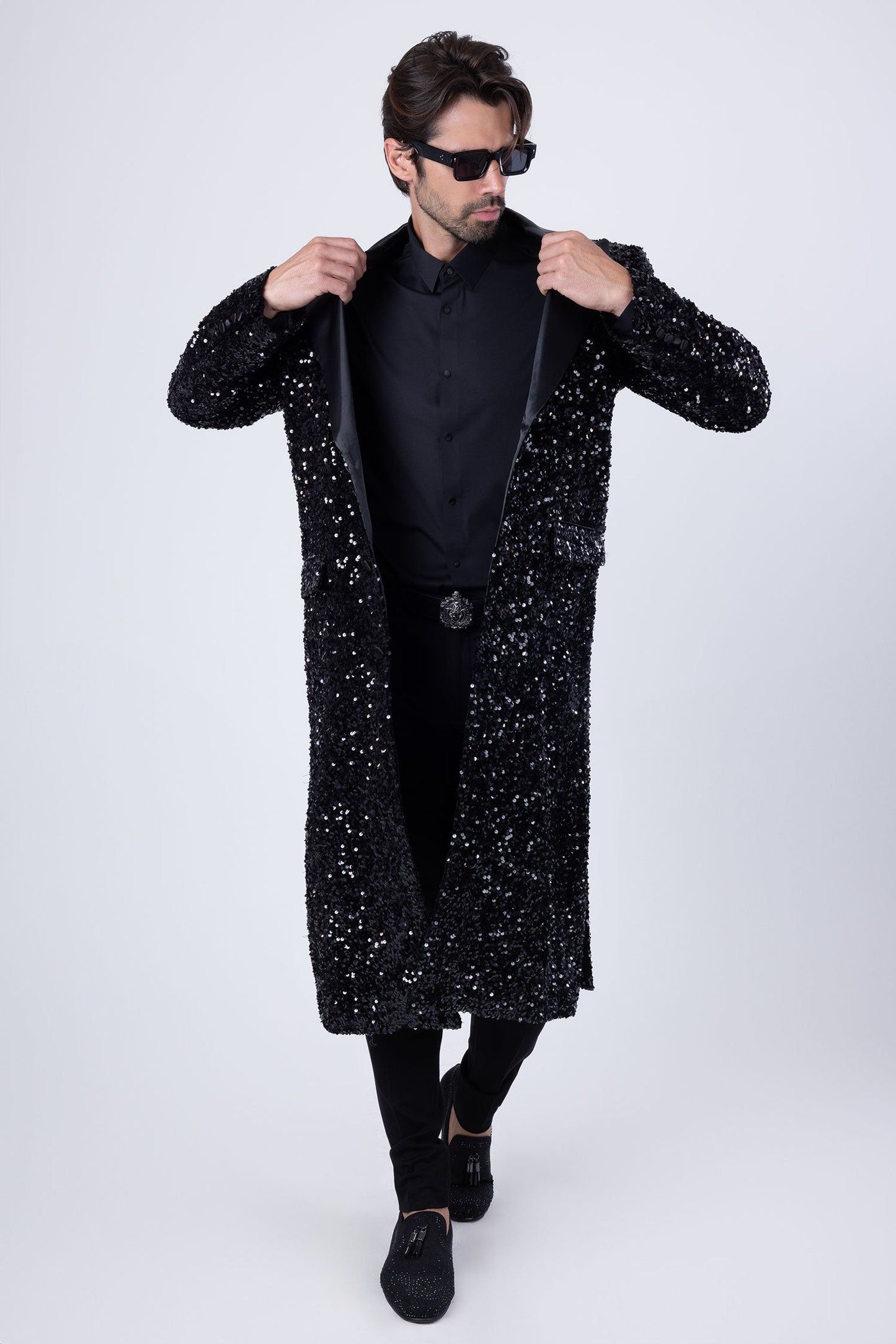 Tovira Sequin Long Coat