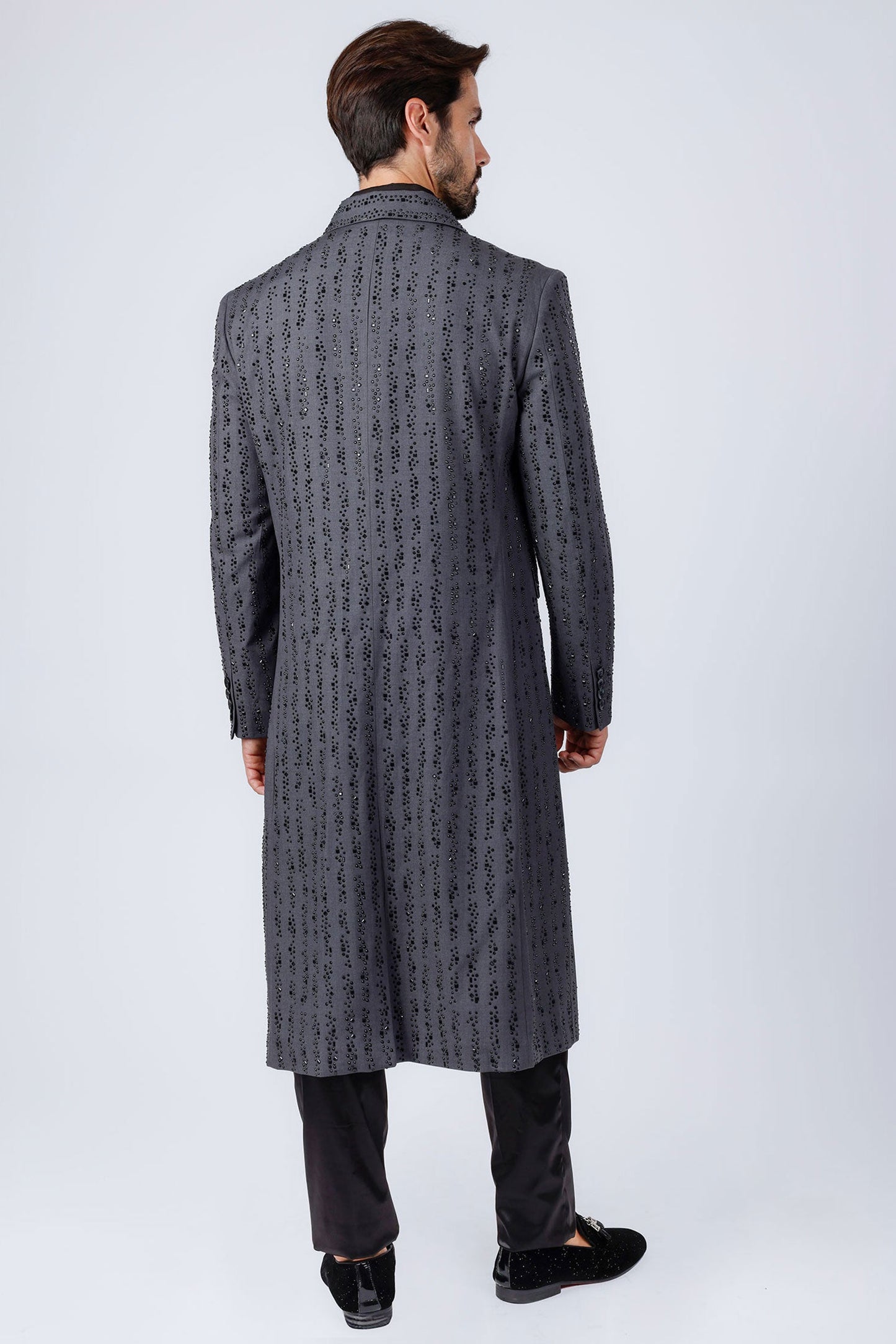 Dappled Rhinestone Long Coat