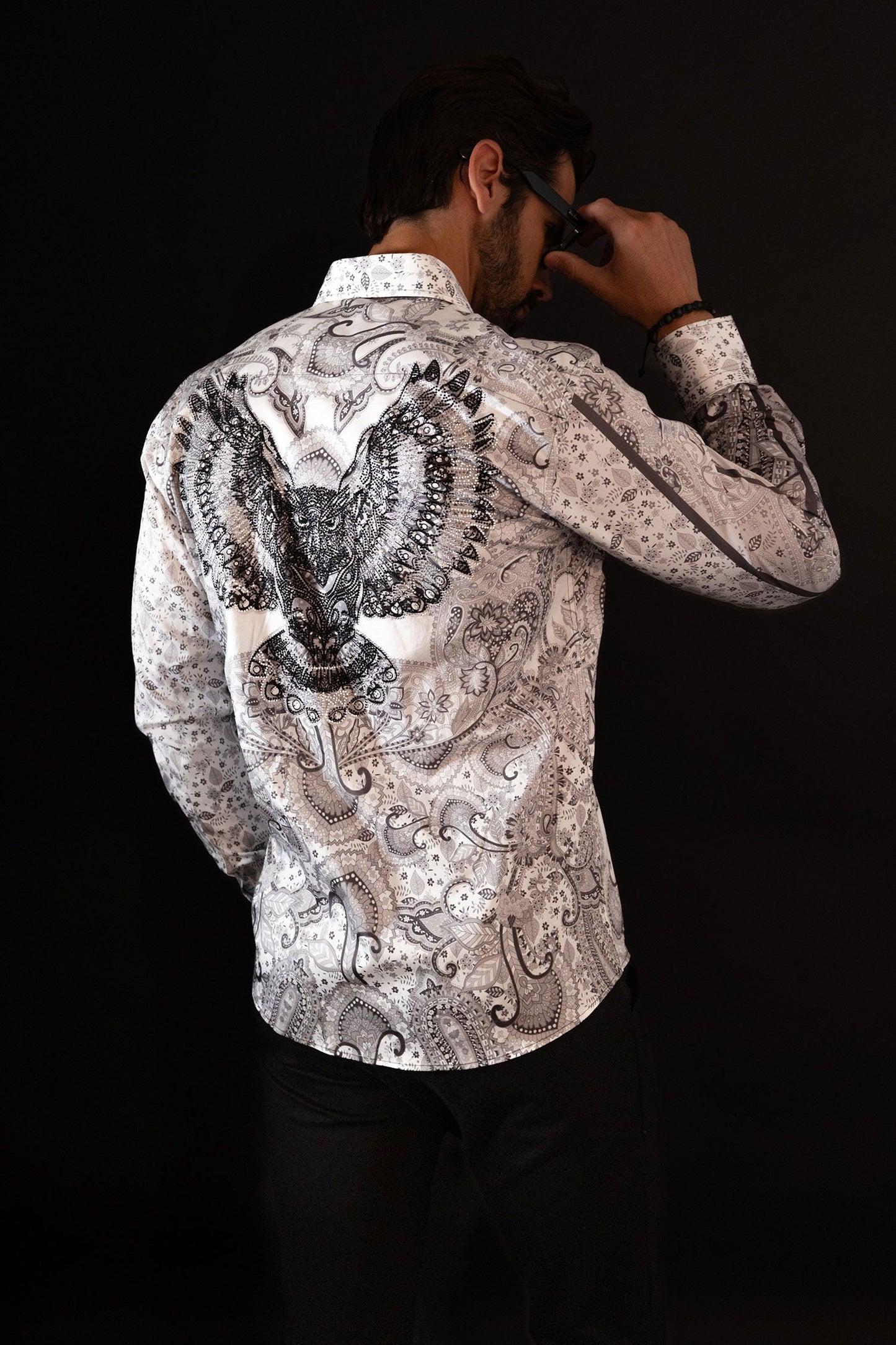 Blushwrap Rhinestone Long Sleeve Shirt