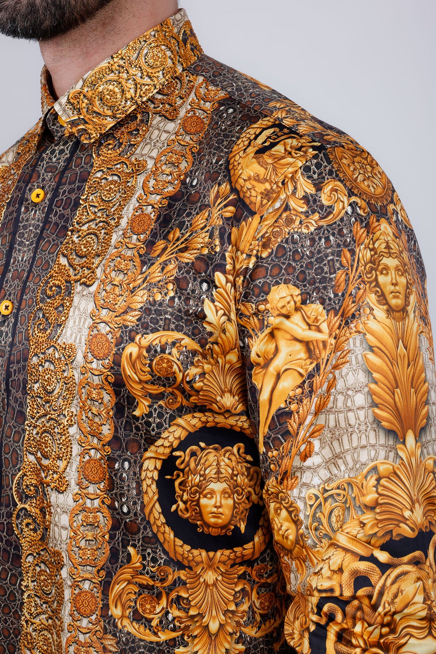 Flarefrock Rhinestone Long Sleeve Shirt