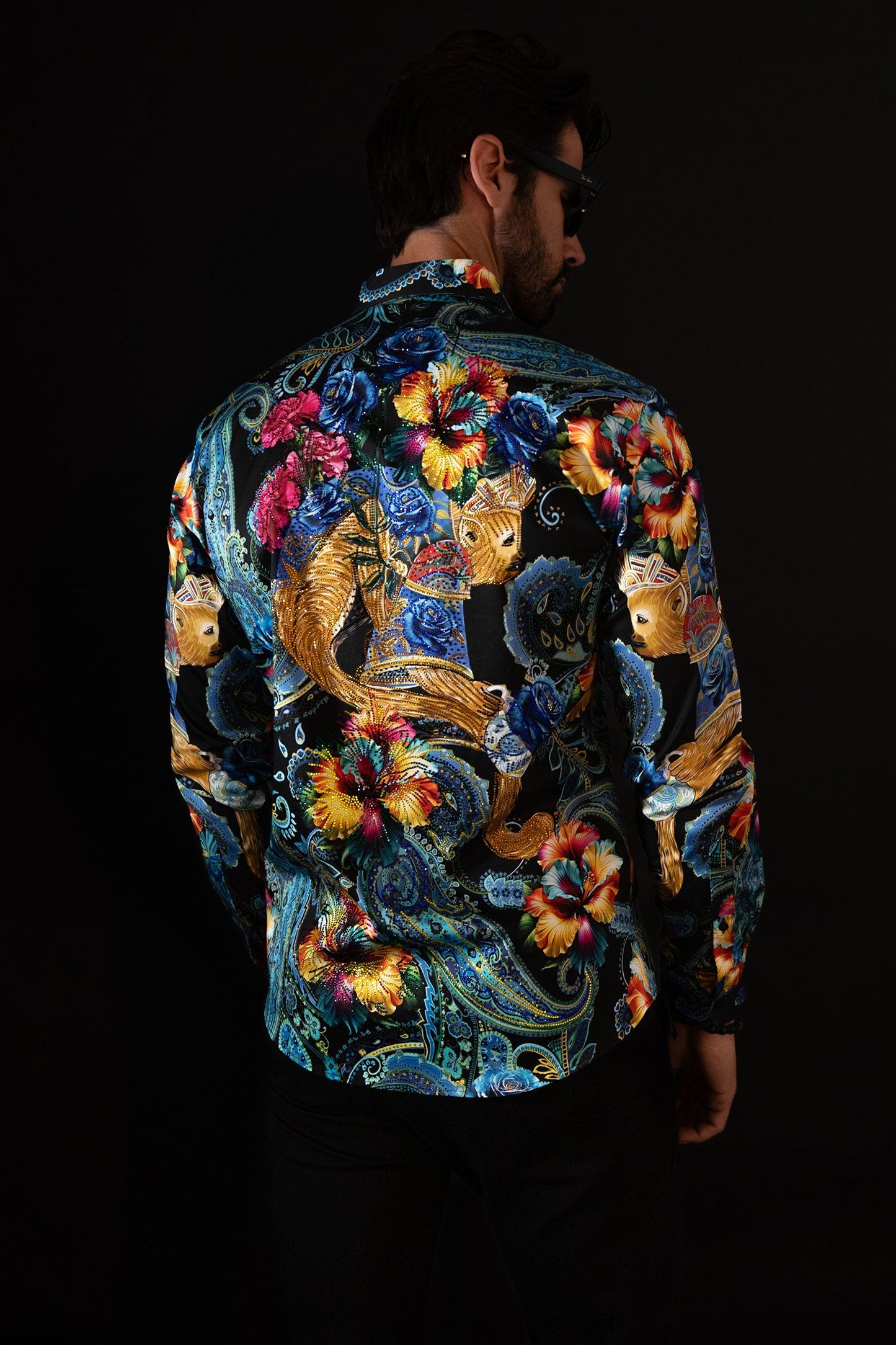 Flickerfad Rhinestone Long Sleeve Shirt