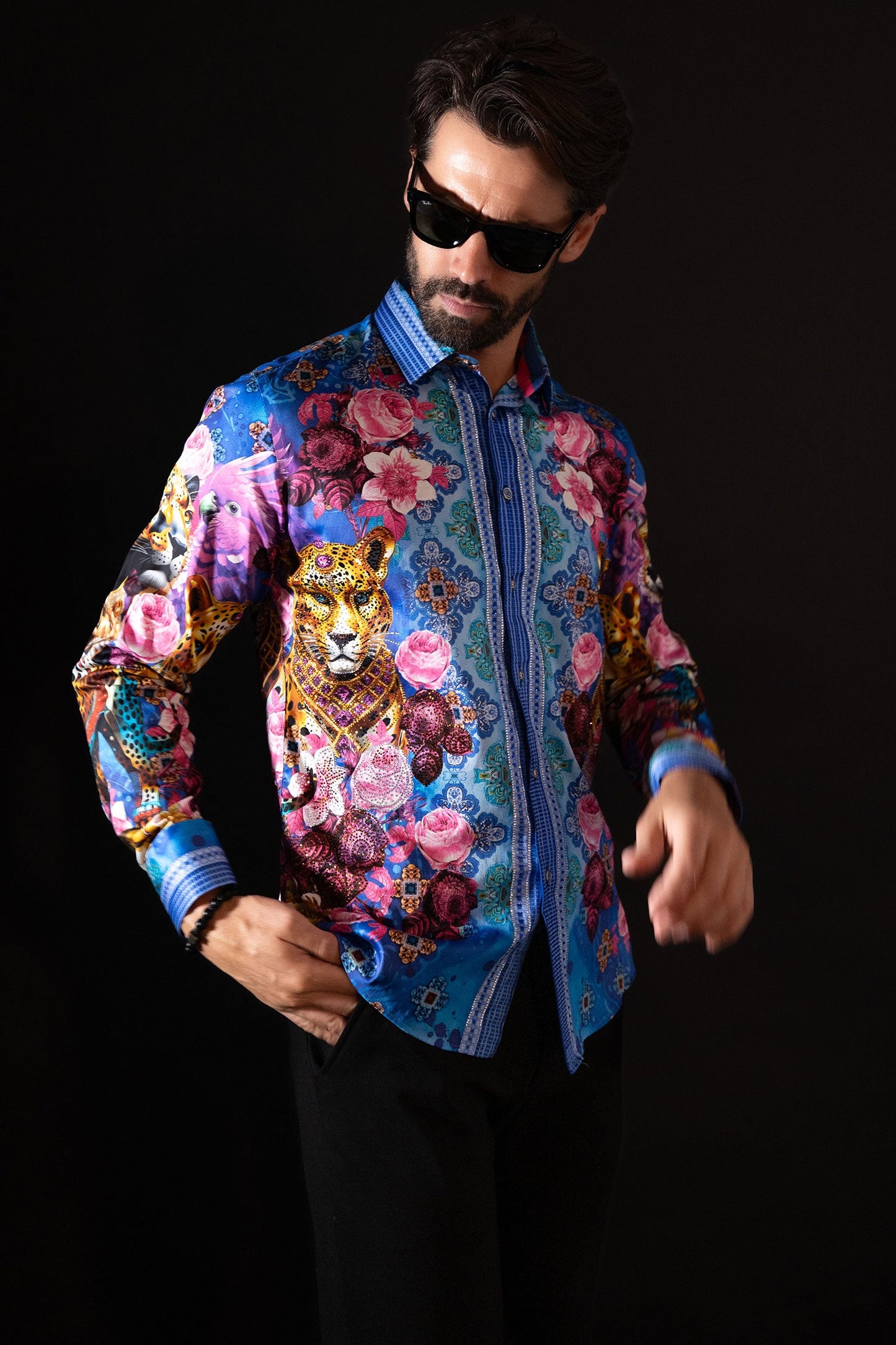 Glowgaiter Rhinestone Long Sleeve Shirt