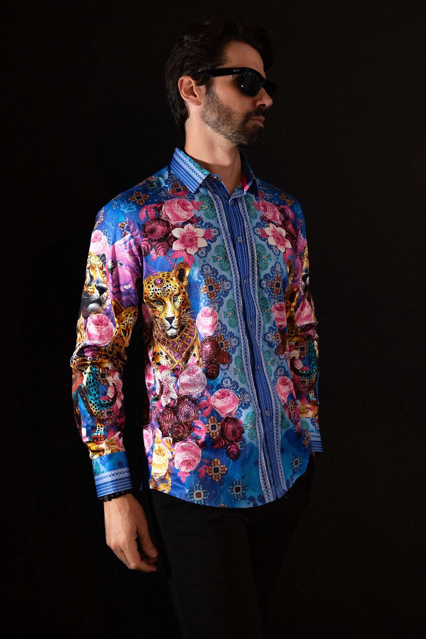 Glowgaiter Rhinestone Long Sleeve Shirt