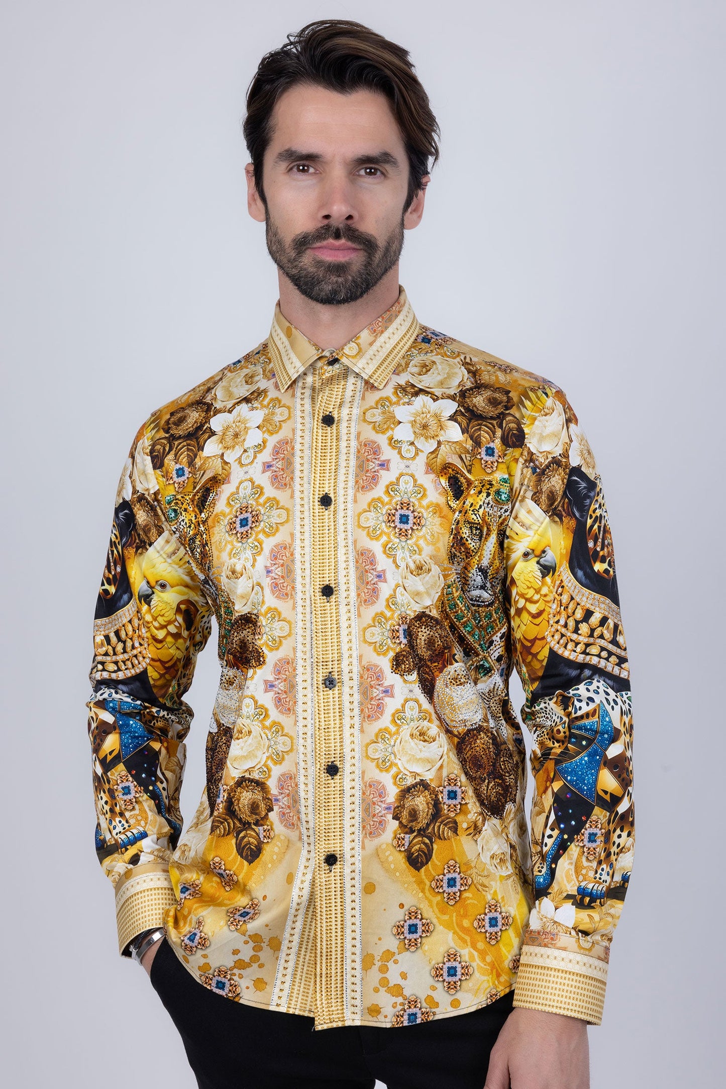 Glowgaiter Rhinestone Long Sleeve Shirt