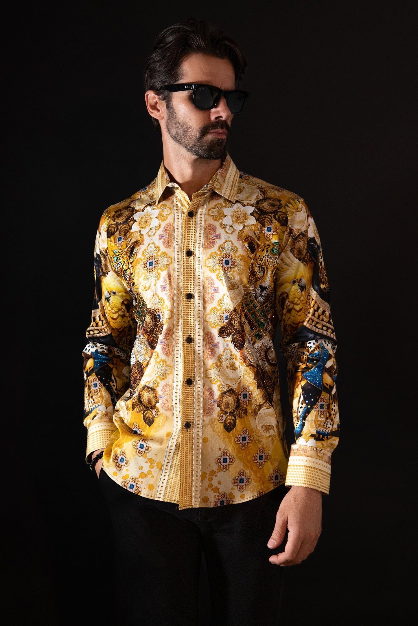 Glowgaiter Rhinestone Long Sleeve Shirt