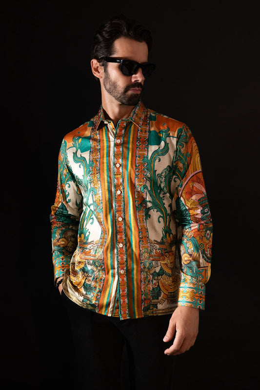 Flickerkilt Rhinestone Long Sleeve Shirt