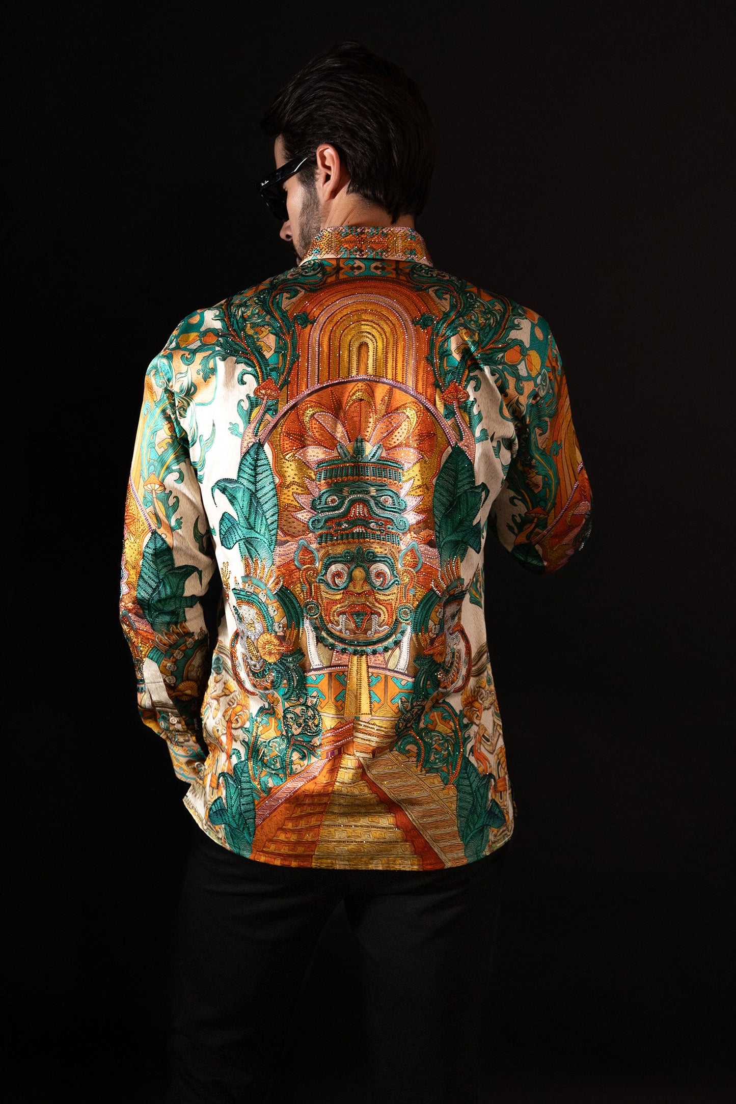 Flickerkilt Rhinestone Long Sleeve Shirt