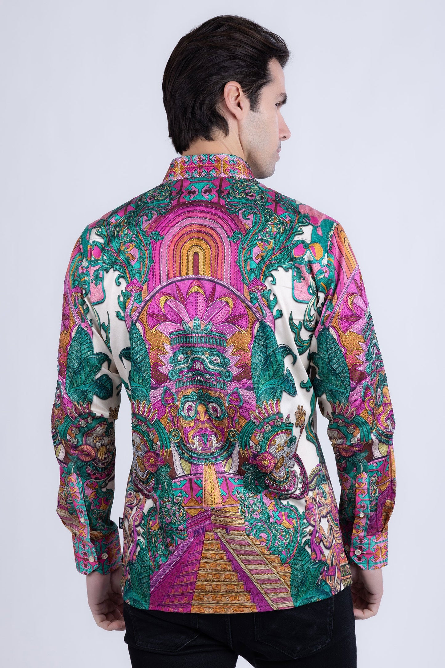 Flickerkilt Rhinestone Long Sleeve Shirt