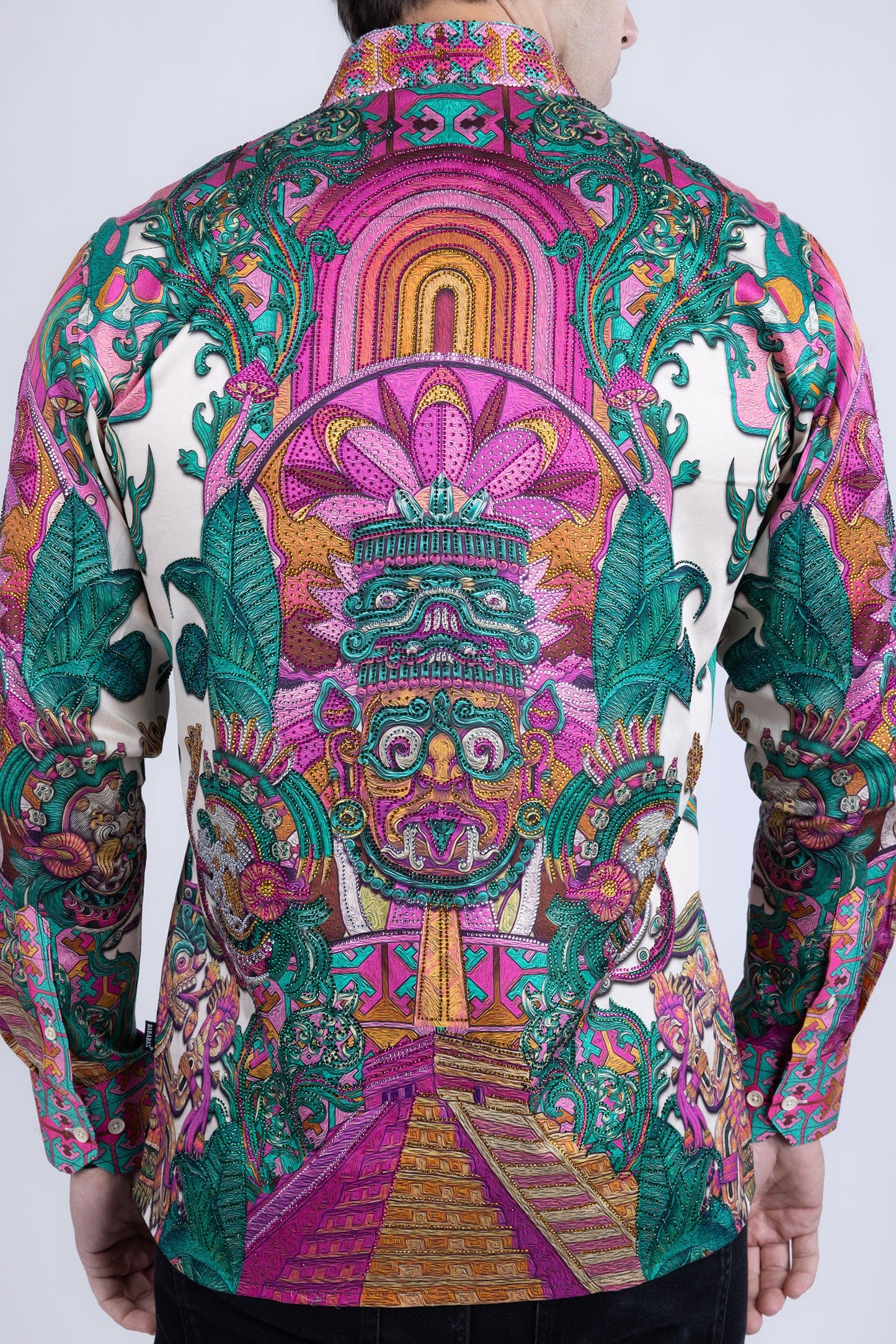 Flickerkilt Rhinestone Long Sleeve Shirt