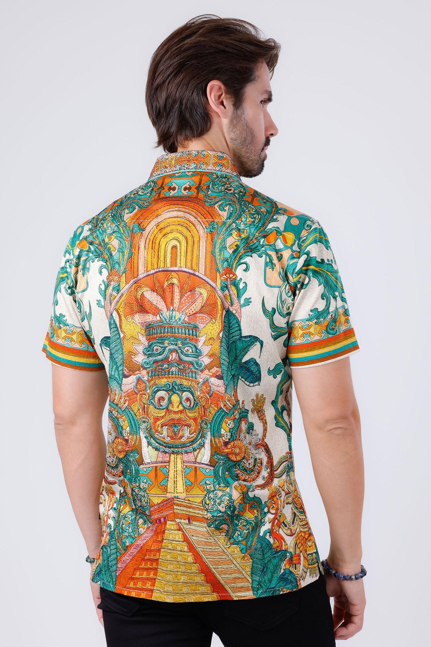 Flickerkilt Rhinestone Short Sleeve Shirt