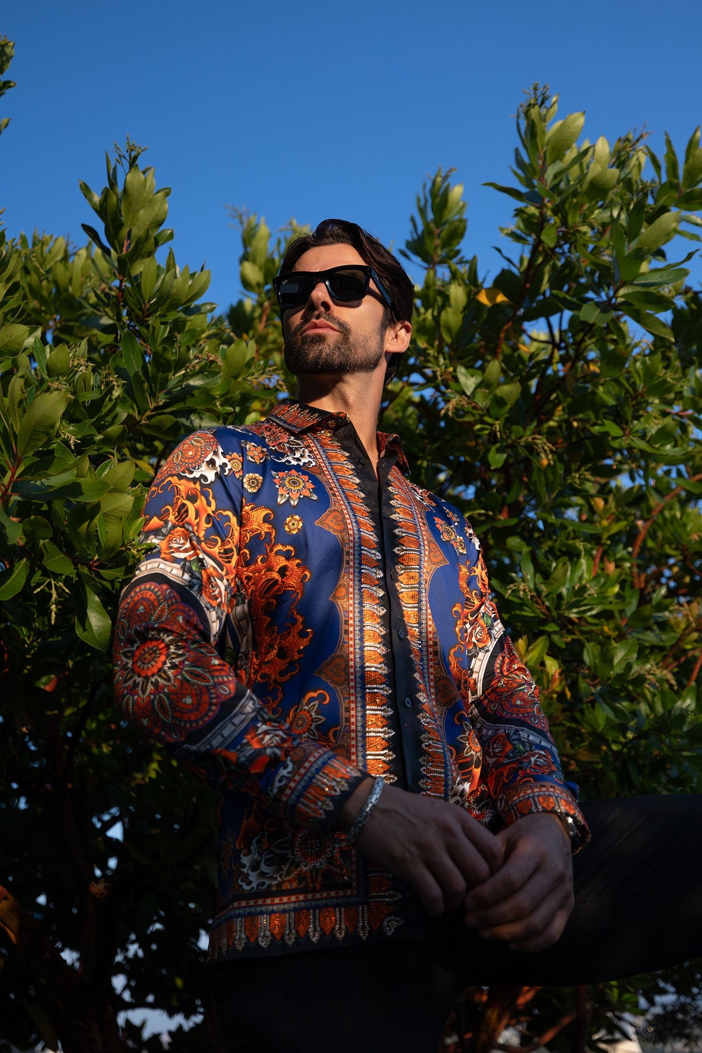 Party Spark Rhinestone Long Sleeve Shirt