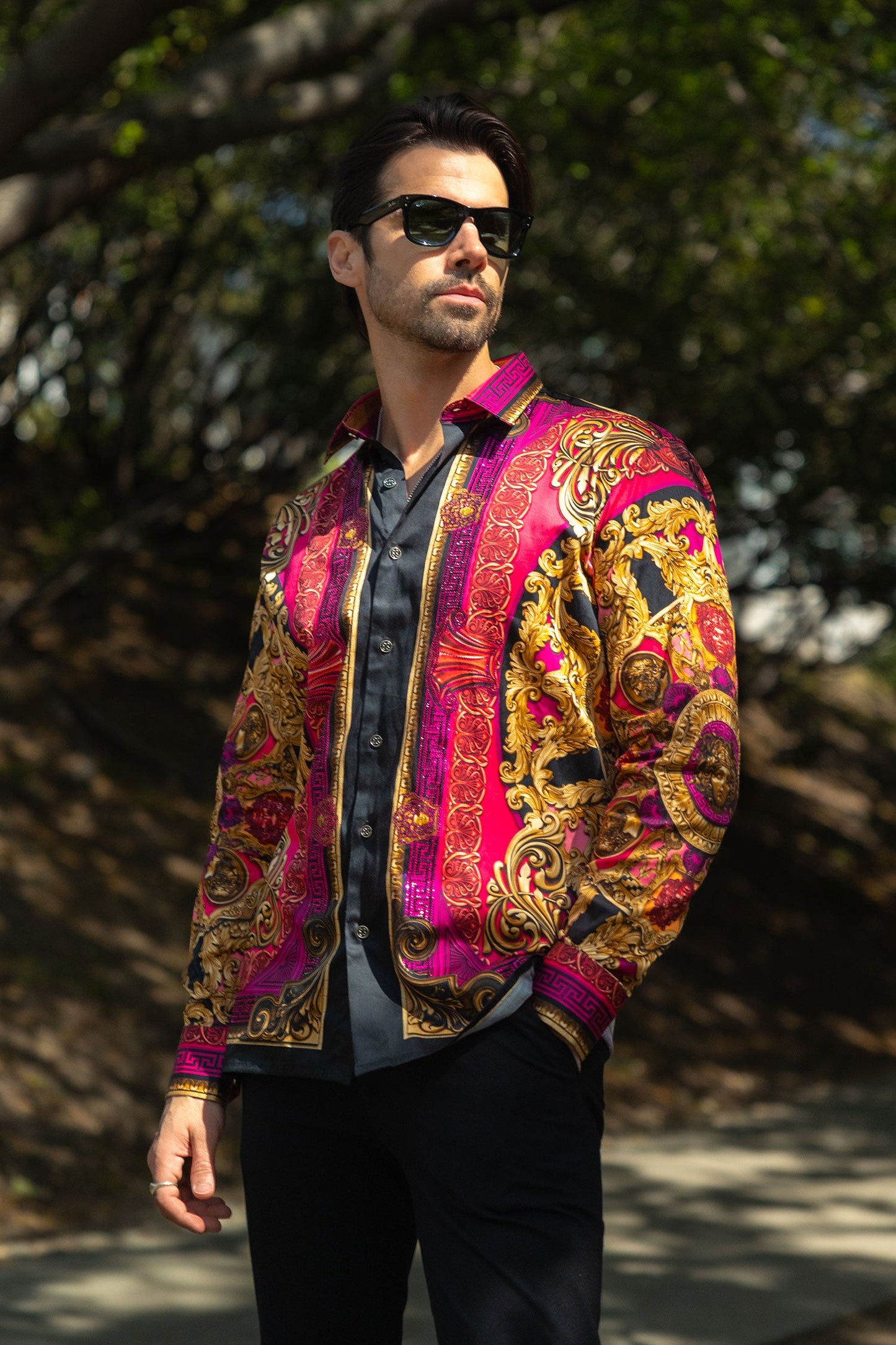 Flamboyant Trend Rhinestone Long Sleeve Shirt