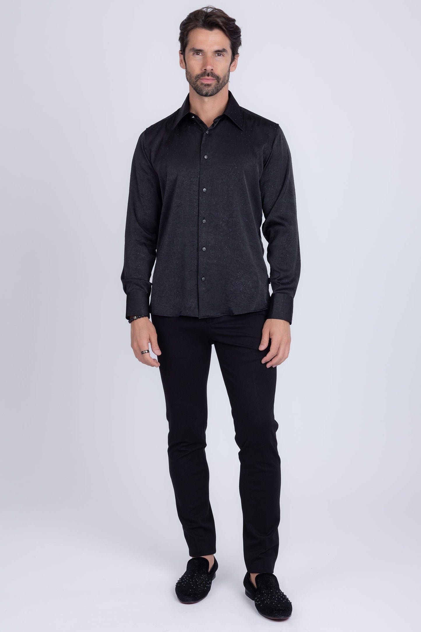 Cana Rhinestones Long Sleeve Shirt