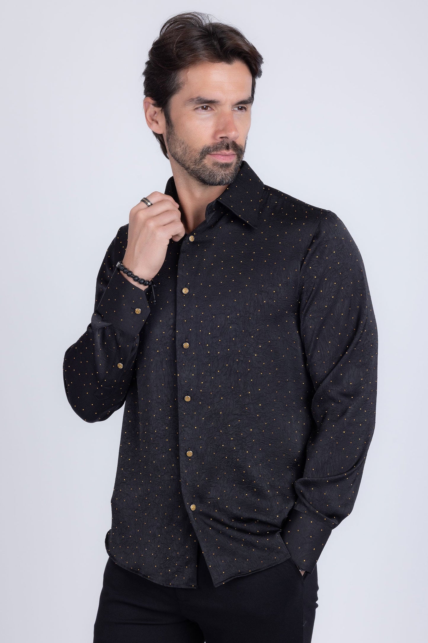 Cana Rhinestones Long Sleeve Shirt