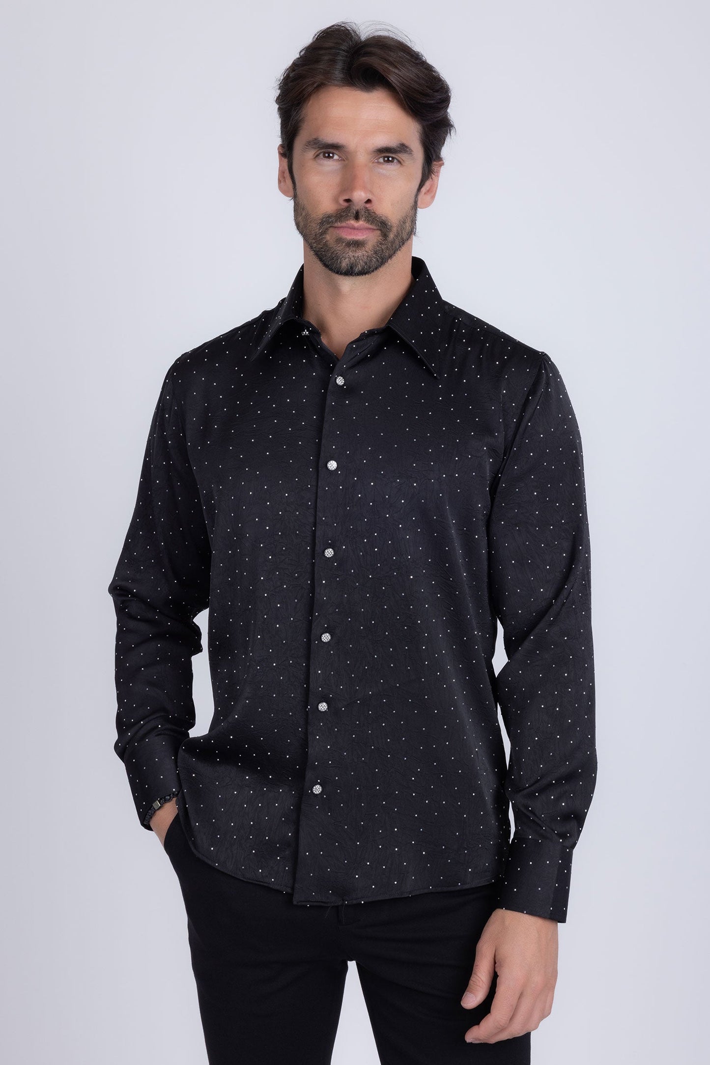 Cana Rhinestones Long Sleeve Shirt