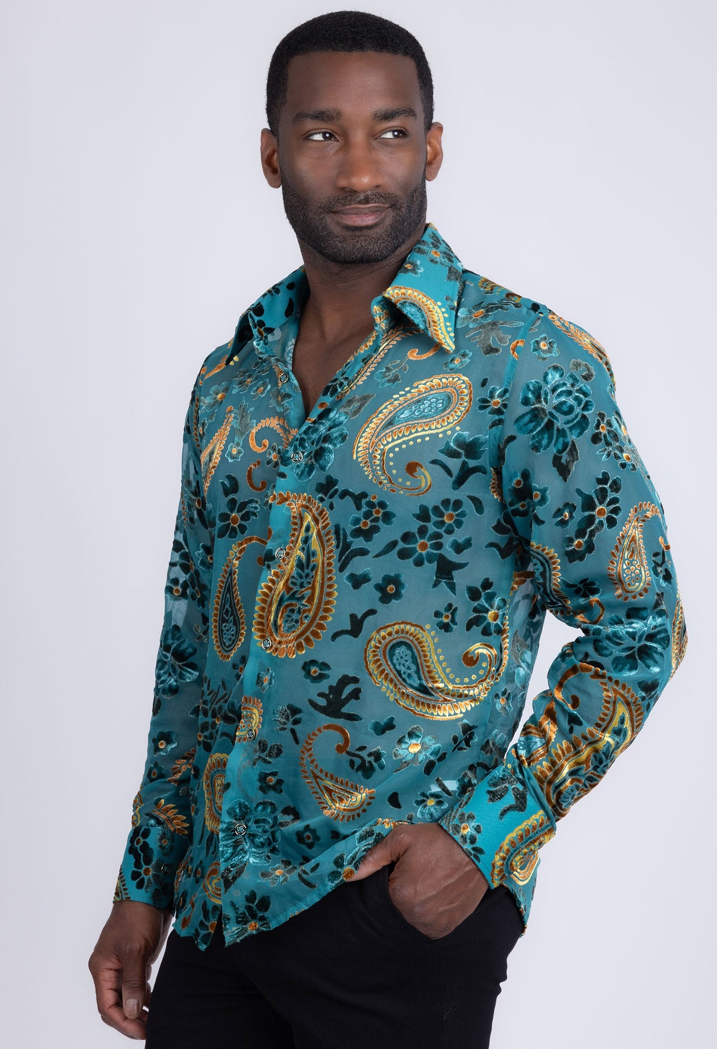 Bund Paisley Long Sleeve Shirt